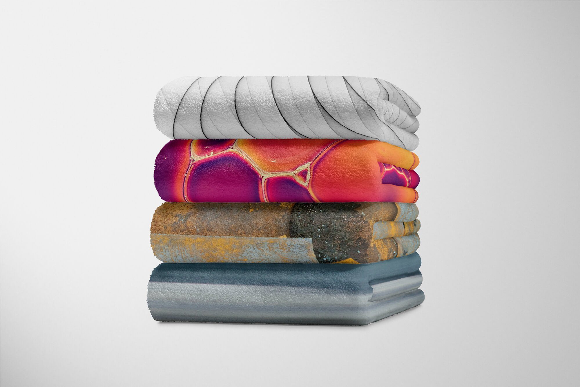 Handtücher Art Handtuch (1-St), Kuscheldecke Metall Fotomotiv Struktur Rost, Strandhandtuch Baumwolle-Polyester-Mix Saunatuch mit Sinus Handtuch