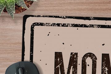 MuchoWow Gaming Mauspad Küche - Mama - Retro (1-St), Büro für Tastatur und Maus, Mousepad Gaming, 90x60 cm, XXL, Großes