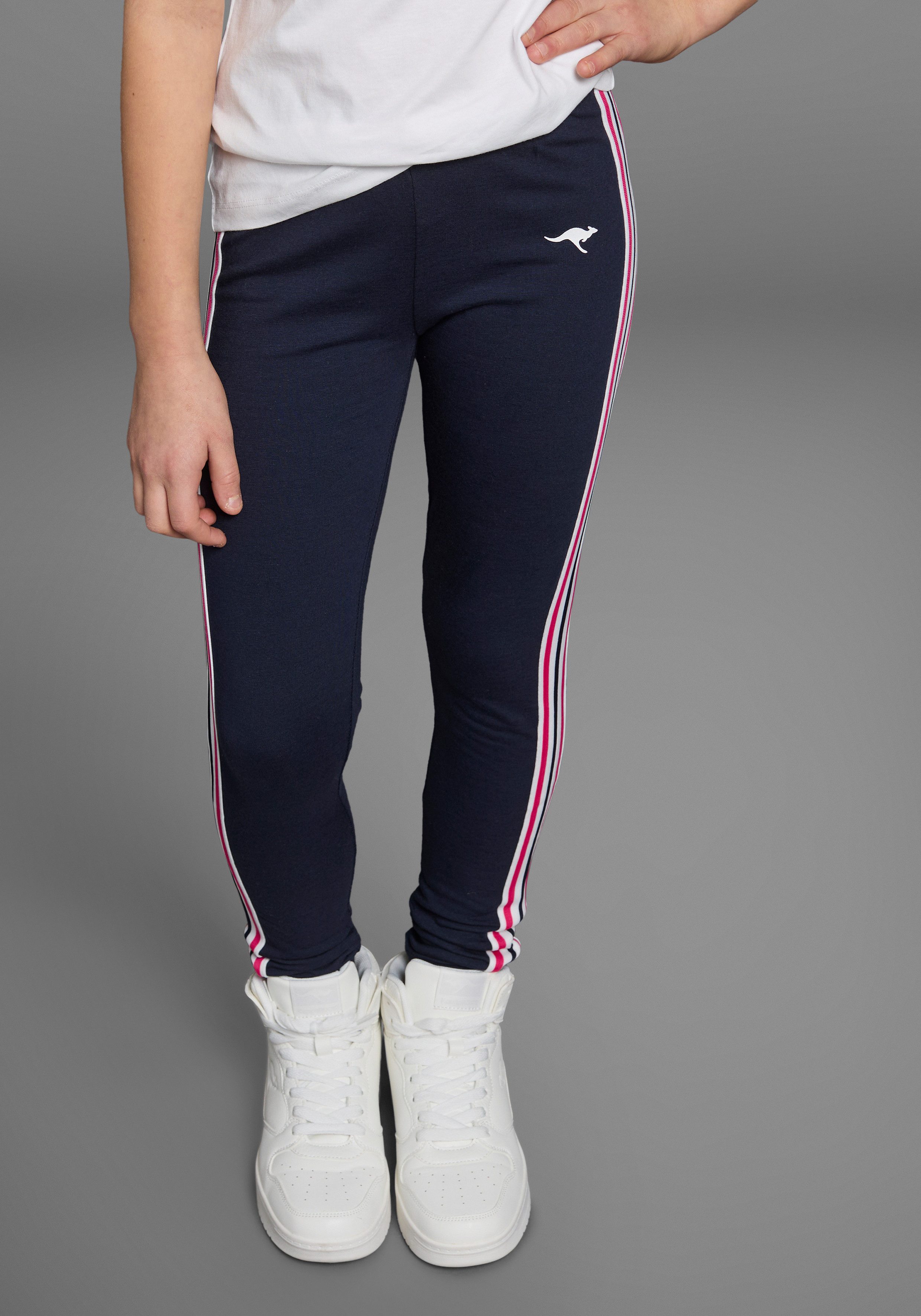KangaROOS Leggings mit aufgesetztem Band für Mädchen