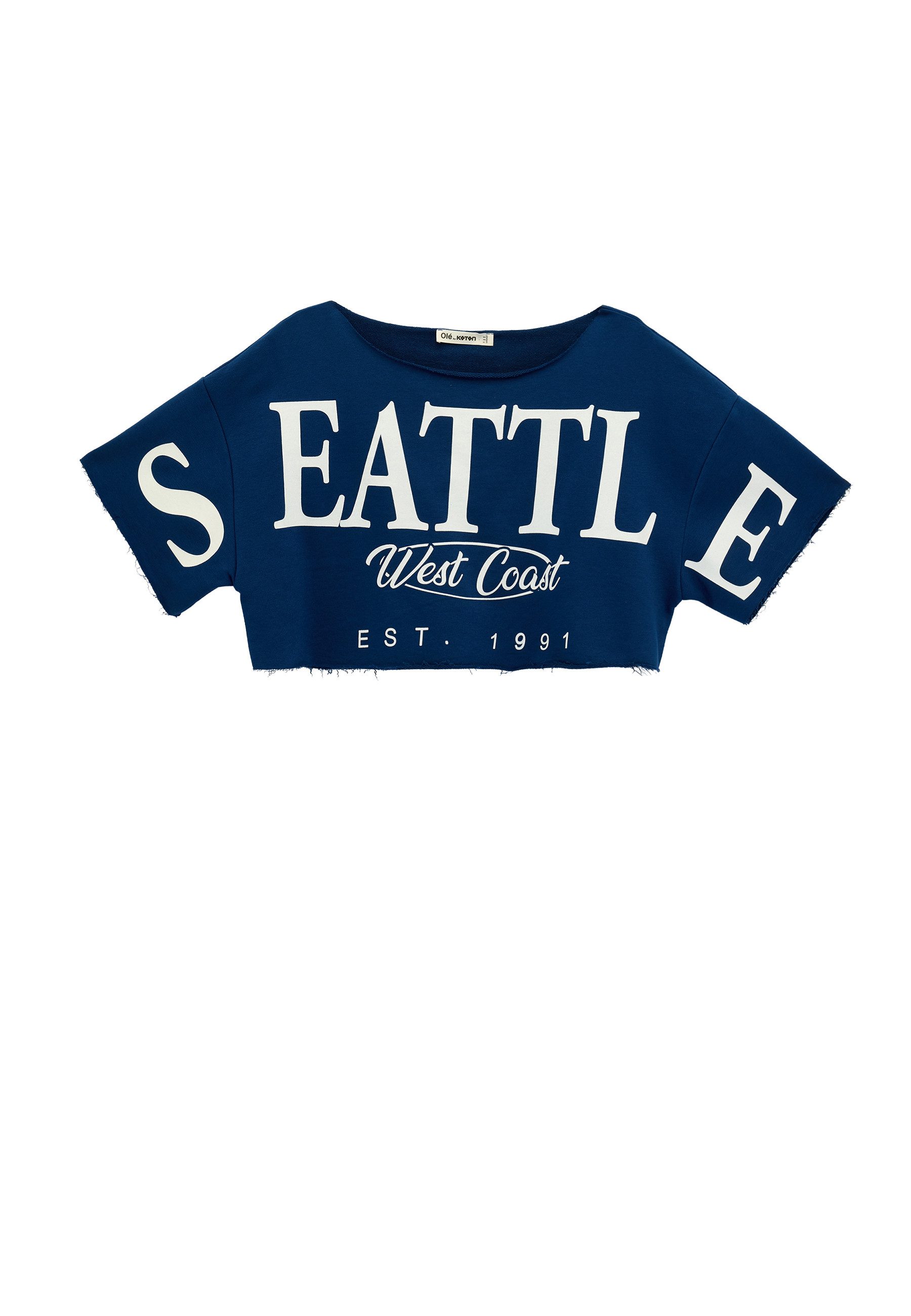 Koton T-Shirt Koton Crop T-Shirt Oversize Baumwolle