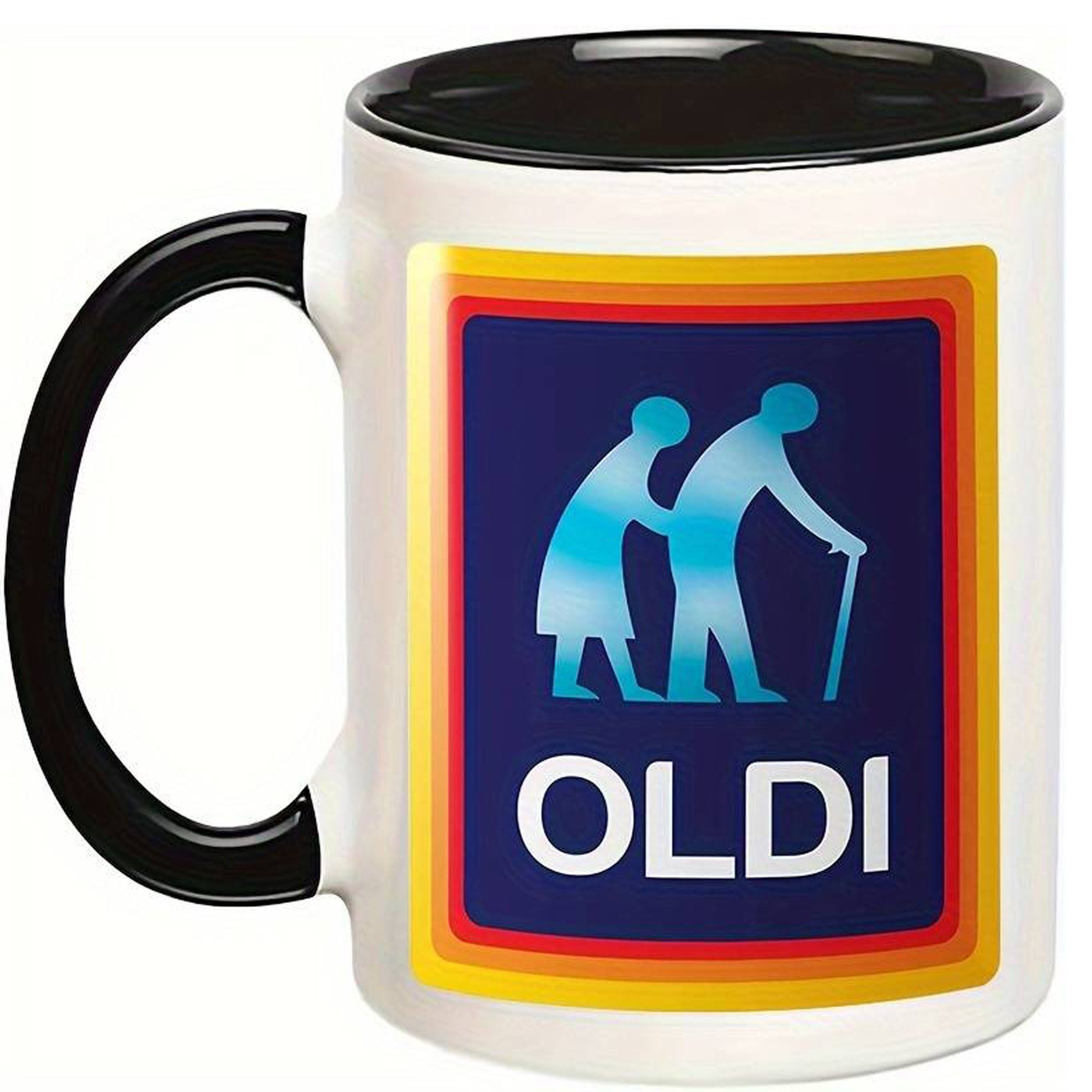 Deggelbam Tasse Geschenkidee OLDI Kaffeetasse für ältere Leute), Geschenkidee, Scherzgeschenk, Partygeschenke24.de