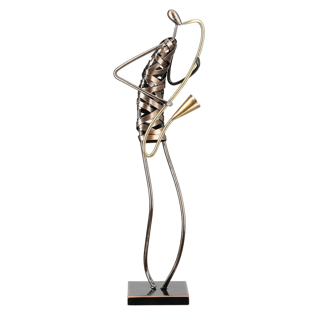 GILDE Dekofigur Jazzsilhouette Metallfigur Musiker Bronzefarben Modern 47cm (1 St)