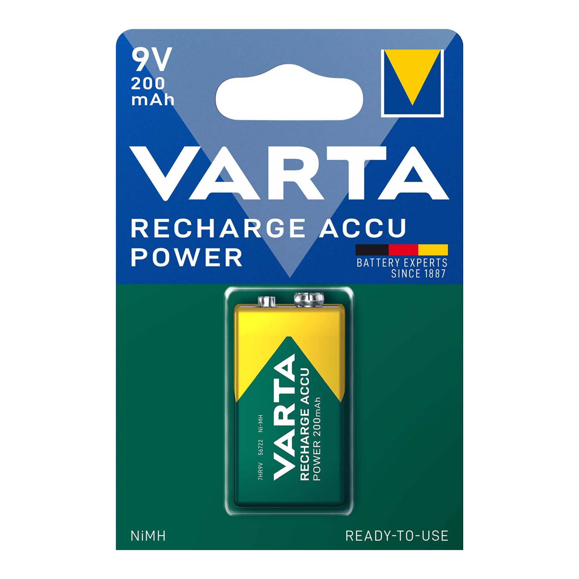 VARTA Varta Cons.Varta Recharge Accu Power E 8,4V/200mAh/Ni-MH 56722 Bli.1 Akkupacks