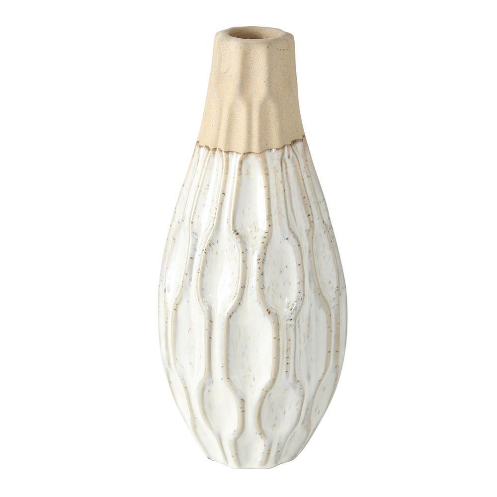 x Tischvase 25 cm Beige, BOLTZE Steingut, 10 Malia, GRUPPE aus GmbH BOLTZE