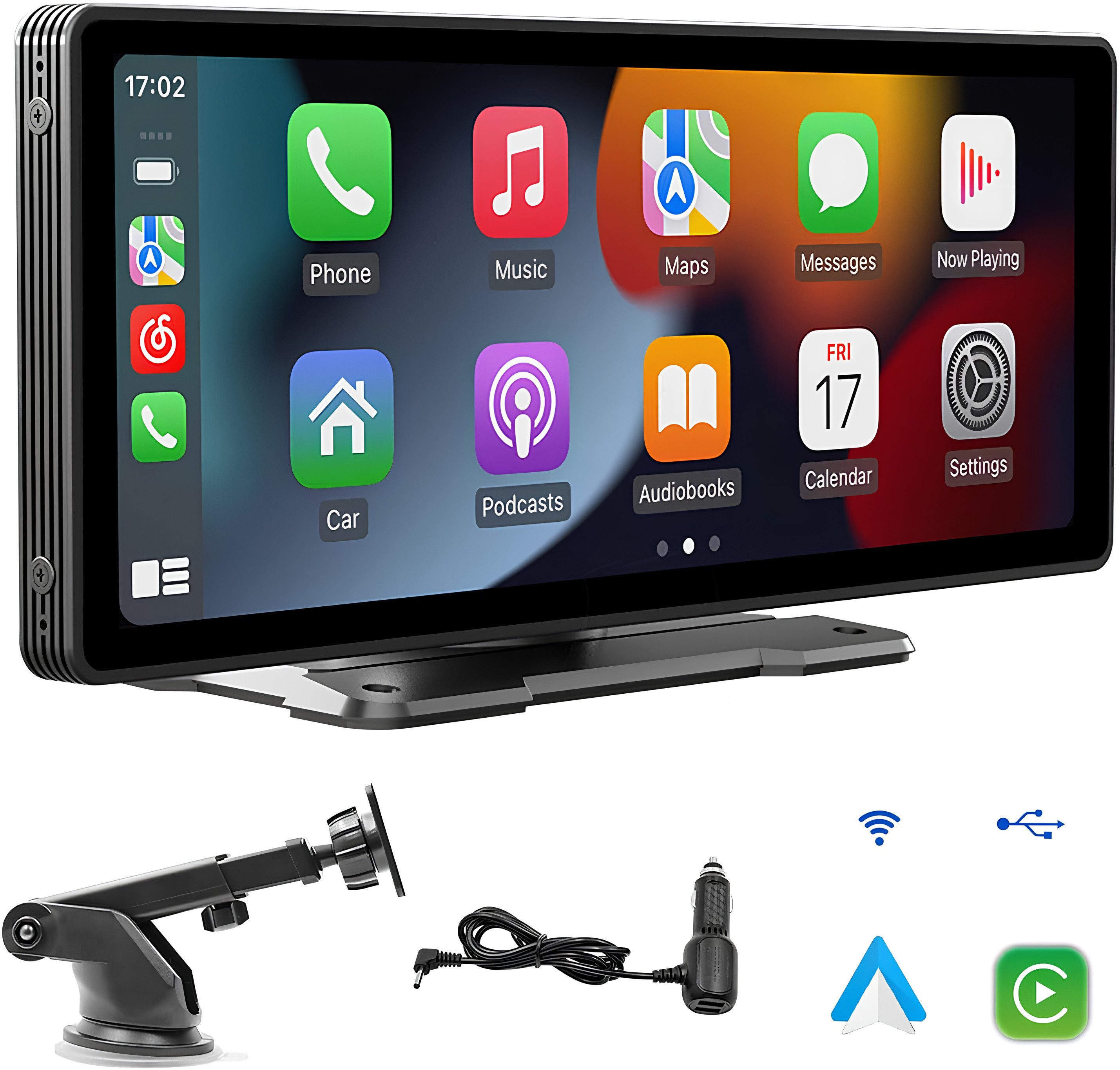 Athlix Auto Radio Multimedia Video Player Apple Car Play Bluetooth AUX USB Autoradio (Autoradio 10,26" Full HD, Breite Kompatibilität, Sprachsteuerung)