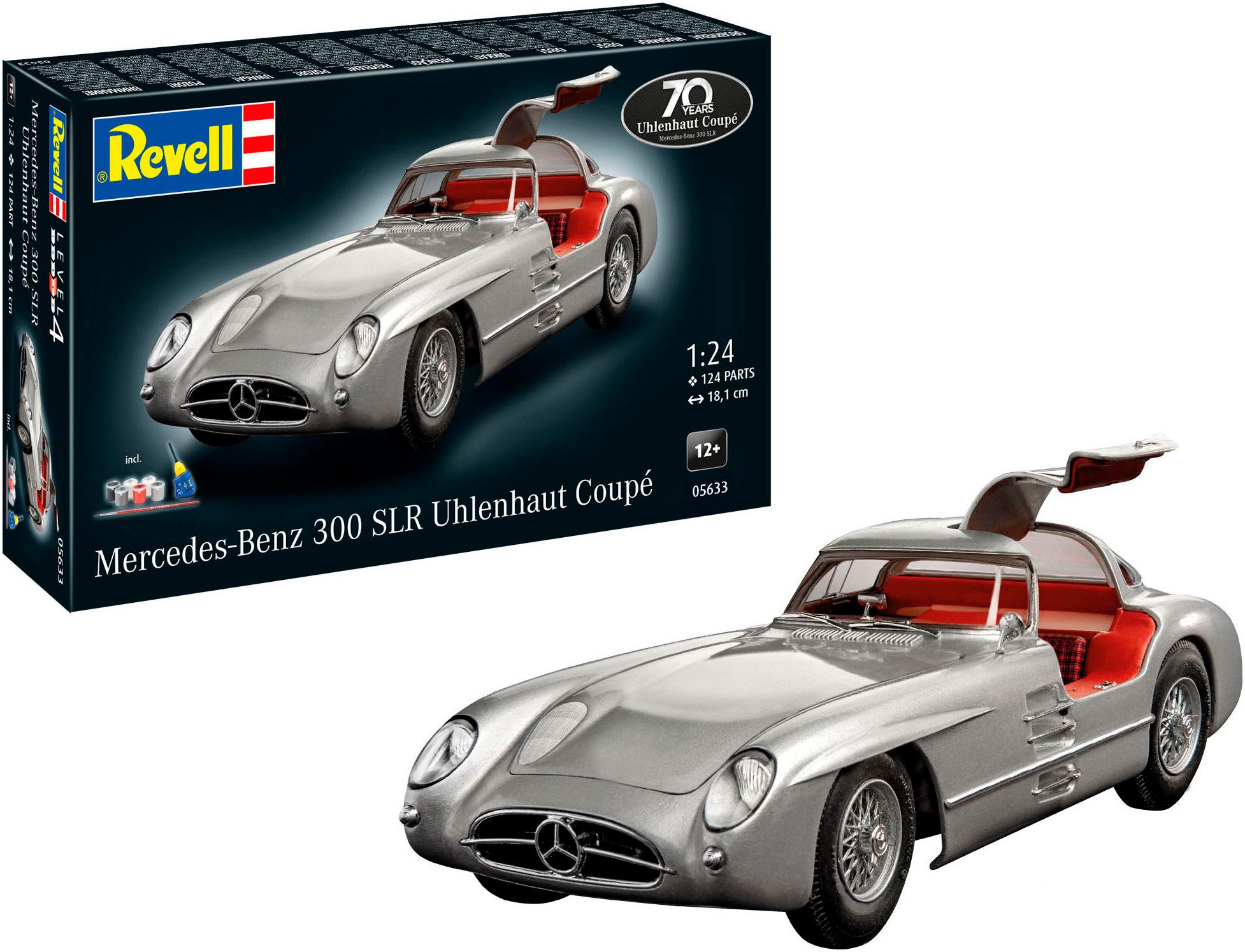 Revell® Modellbausatz Mercedes-Benz 300 SLR, Jubiläumsset, Maßstab 1:24, Made in Europe