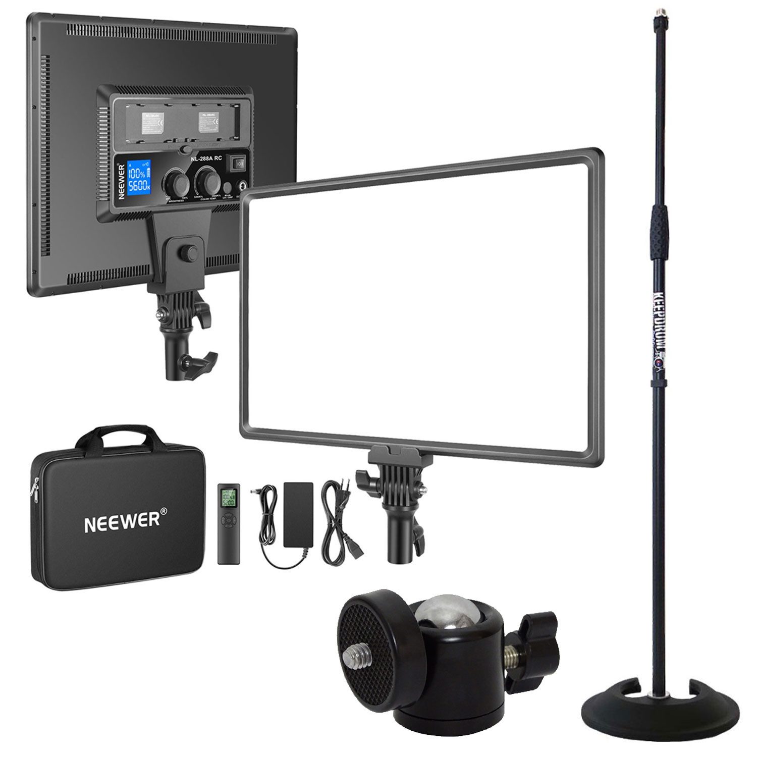 Videoleuchte Neewer Dauerlicht NL-288ARC LED-Leuchte mit Stativ und Kugelgelenk