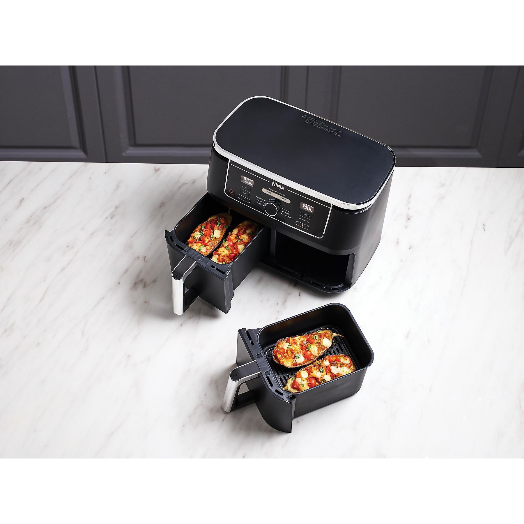 NINJA Heißluftfritteuse Foodi AF400EU Dual Zone Airfryer, 2470 W, mit 6 Programmen, 9,5 L für bis 8 Personen – Bild 4 von 5