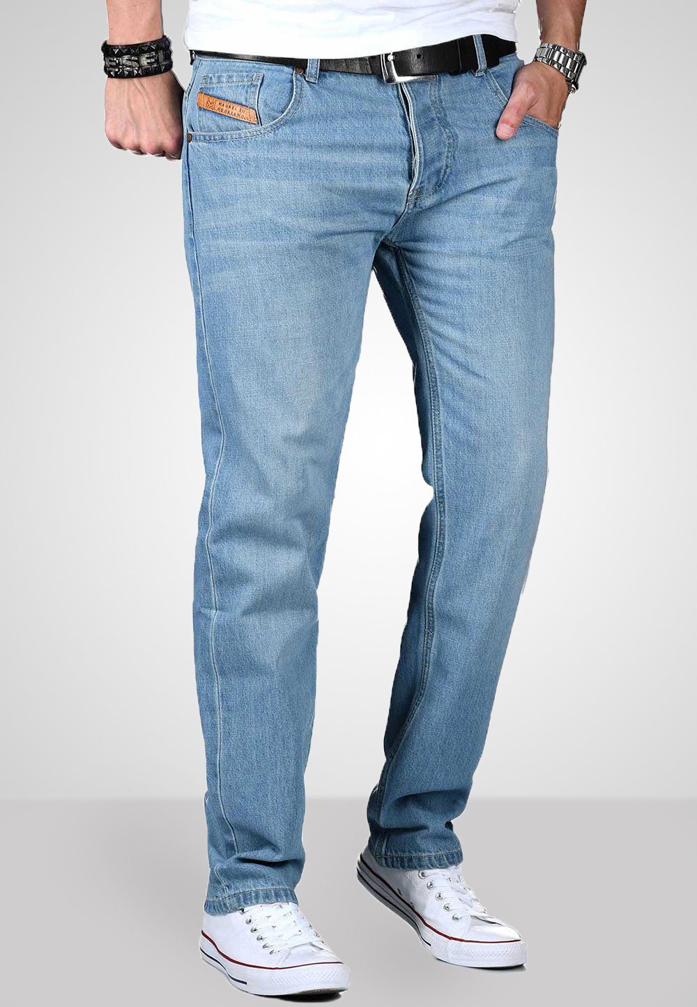 Maurelio Modriano Straight-Jeans Maurelio Modriano Herren Jeans MM022 mit g günstig online kaufen
