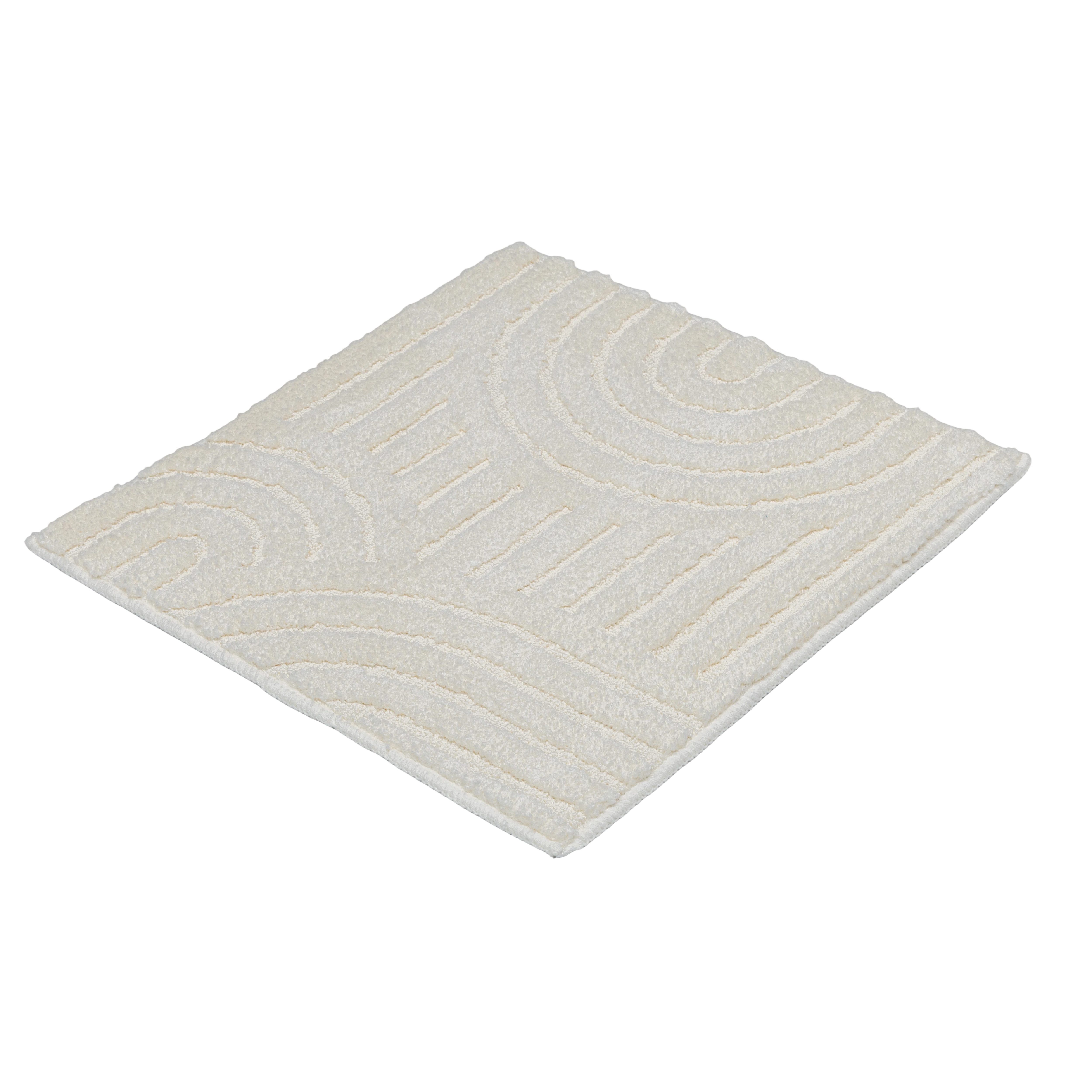 OTTO home Badematte Zen, Badvorleger, Badezimmer Teppich, Duschvorleger, Höhe 10 mm, rutschhemmend beschichtet, schnell trocknend, fußbodenheizungsgeeignet, Polyester, rechteckig, Uni Farben, Hoch-Tief-Effekt, modernes Muster, Zen von OTTO home