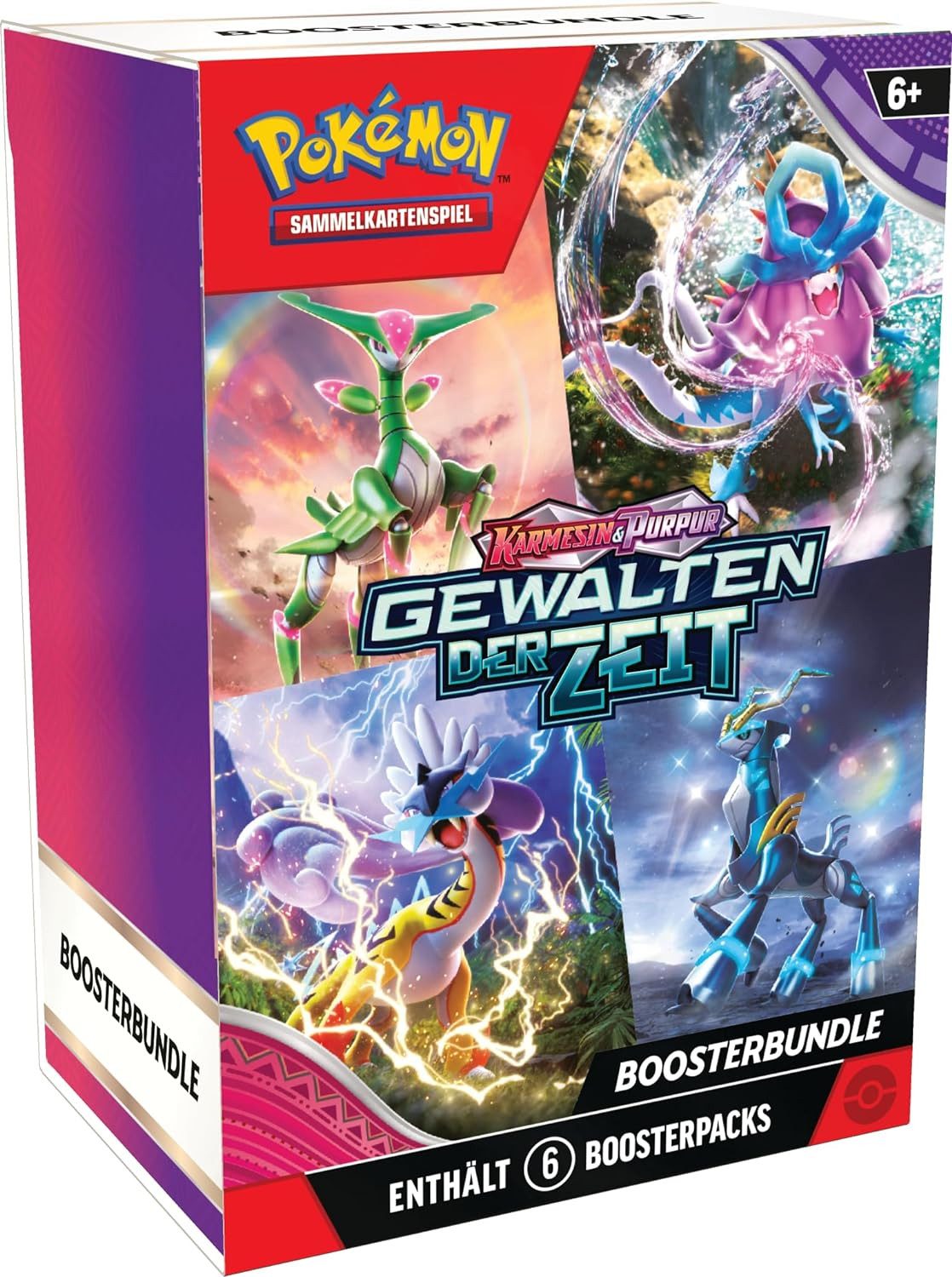 POKÉMON Sammelkarte TCG Karmesin & Purpur Gewalten der Zeit Boosterbundle 6er Pack Deutsch, Booster Bundle