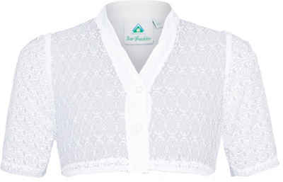 Isar-Trachten T-Shirt 'Leya' aus Spitze Kinderbluse 70742, Weiß