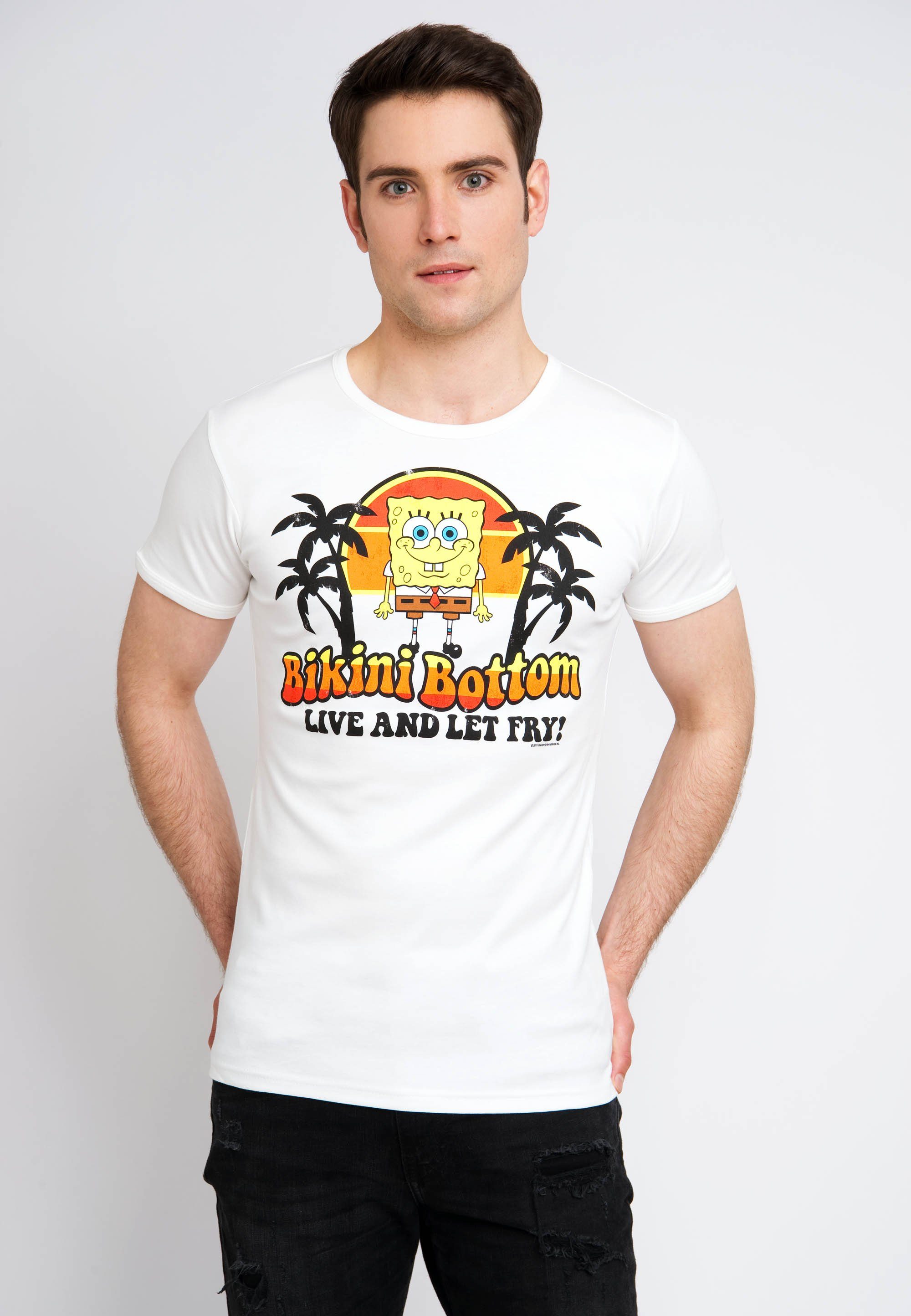 Bottom Bikini LOGOSHIRT witzigem mit Spongebob-Print T-Shirt - Spongebob