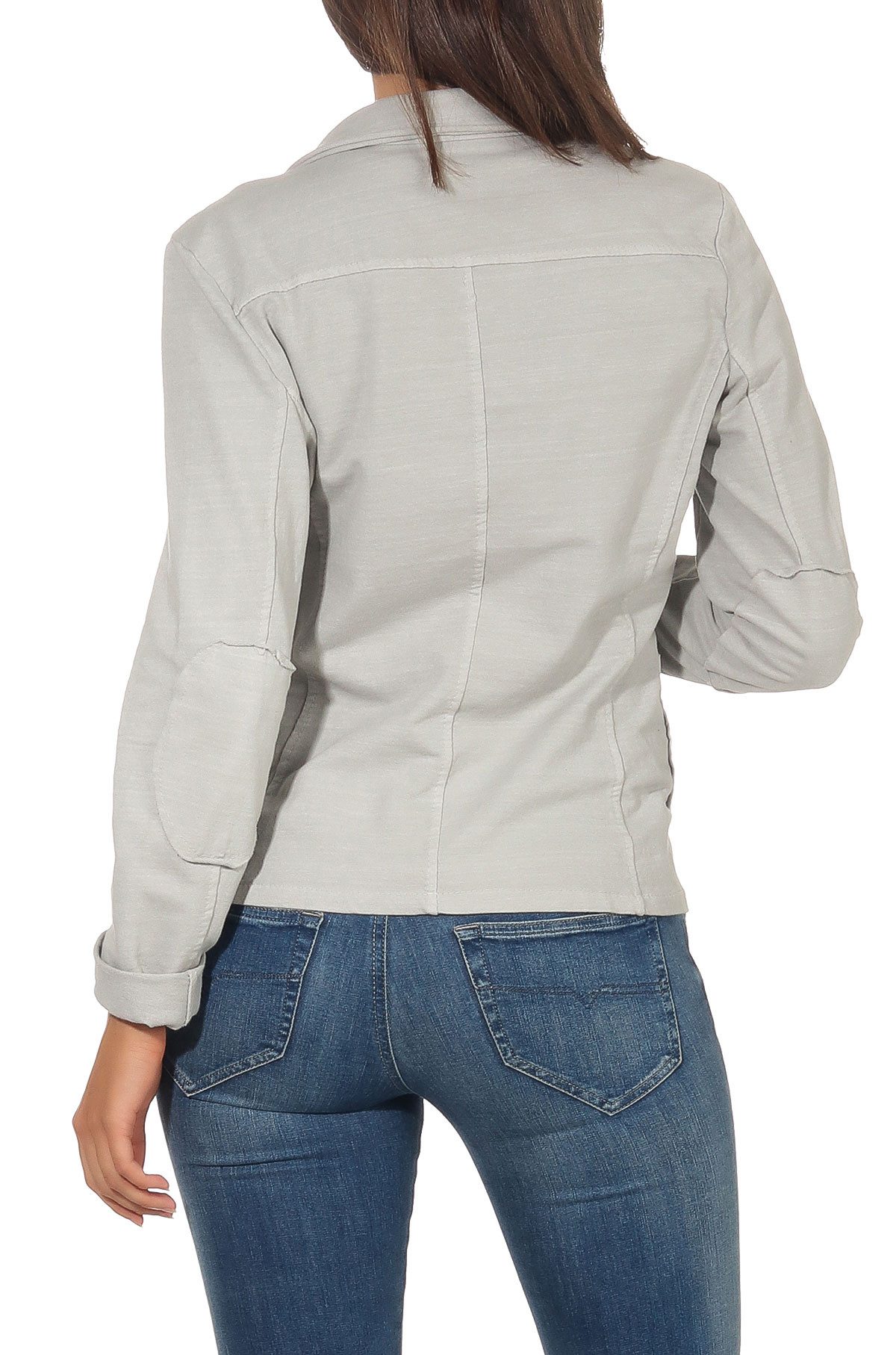malito more than fashion Jackenblazer malito Damen Blazer klassisch, Sakko im Basic Look, Kurzjacke mit Sweat Blazer Jacke in Used Look Optik