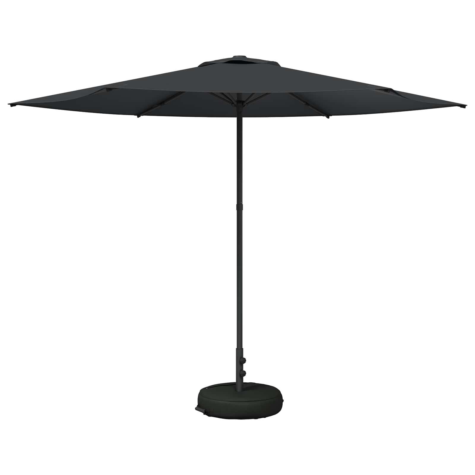 Sonnenschirm Garten-Schirm mit Fuß 300 x 300 cm Polyester Rechtwinklig