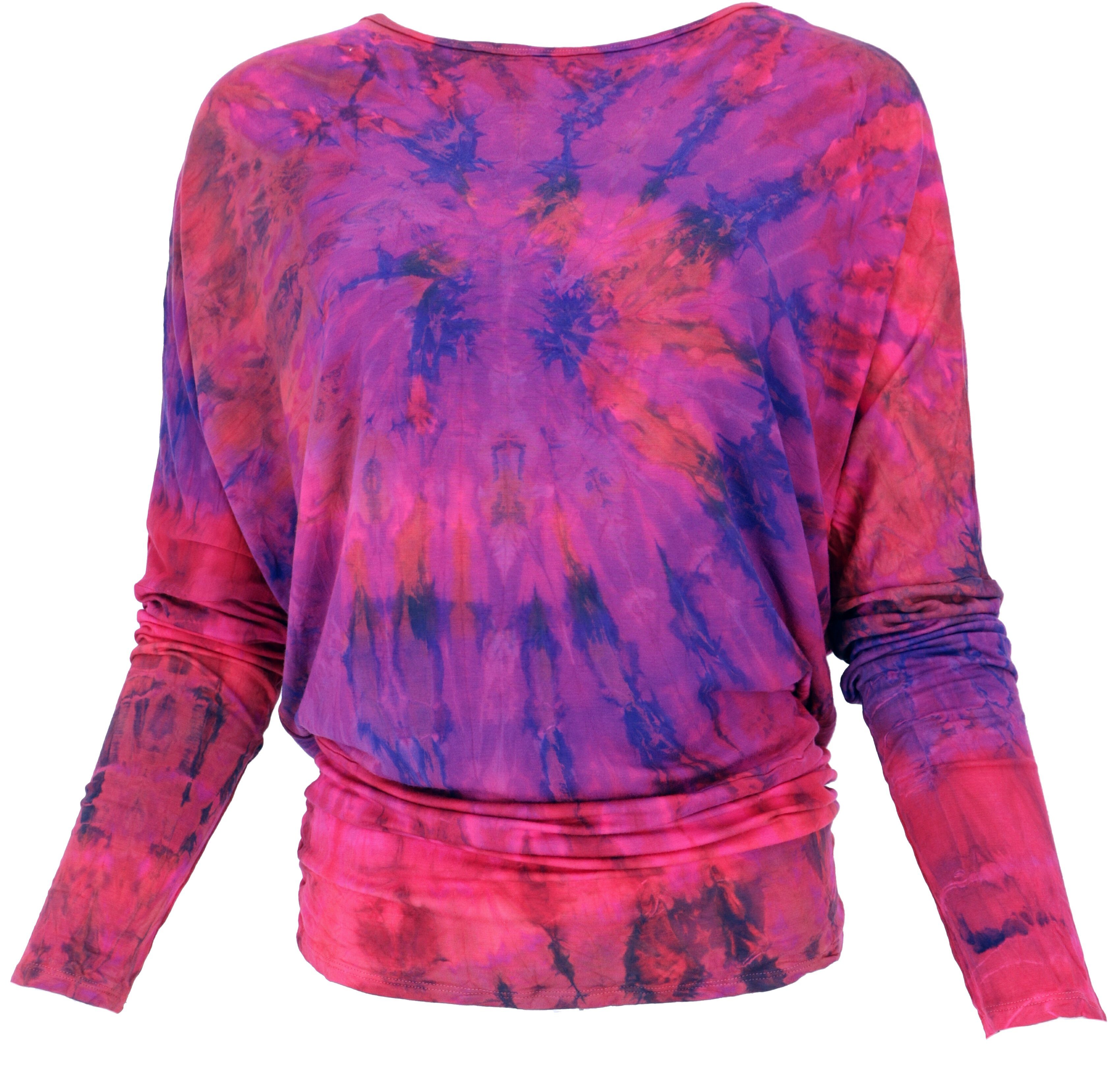 Guru-Shop Longsleeve Batik Hippie Shirt, Unikat Boho Langarmshirt.. alterna günstig online kaufen