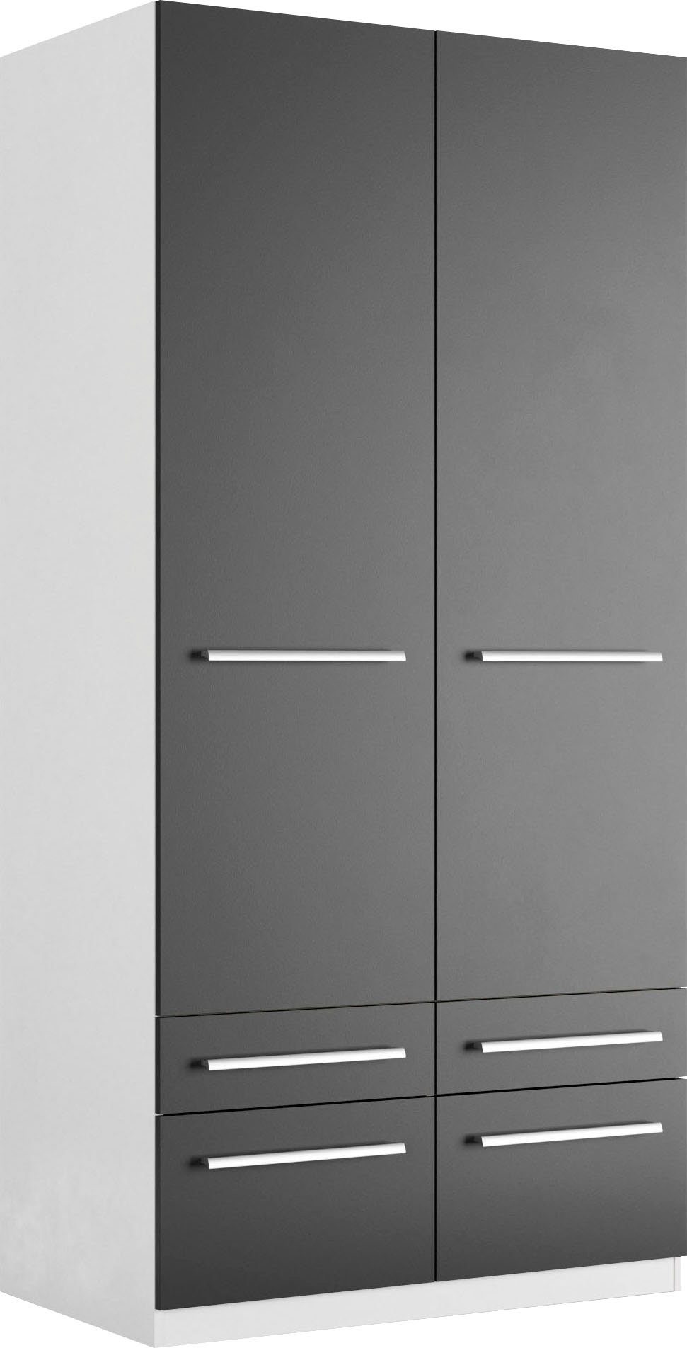 priess Kleiderschrank Schrank Garderobe Wäscheschrank Barcelona in 5 Breiten viel Stauraum, geräumige Schubkästen, mit Spiegel, MADE IN GERMANY