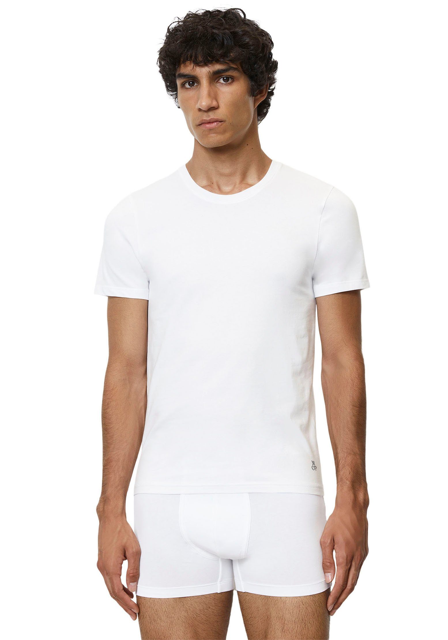 Marc O'Polo T-Shirt 100white 2-tlg) (Packung