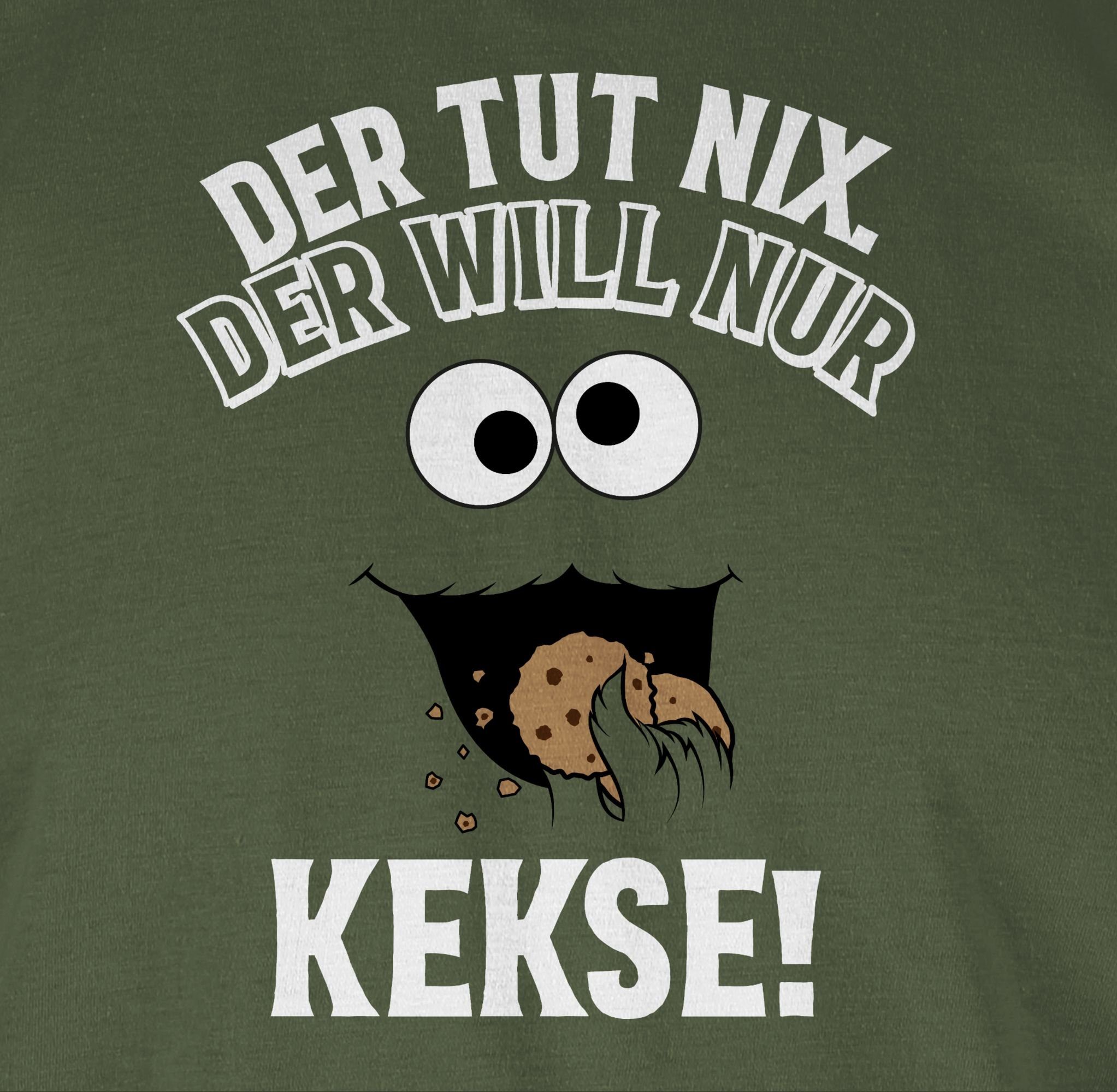 Kekse! Army nur T-Shirt Karneval - Outfit tut will Der Der Grün weiß/schwarz nix. 3 Shirtracer