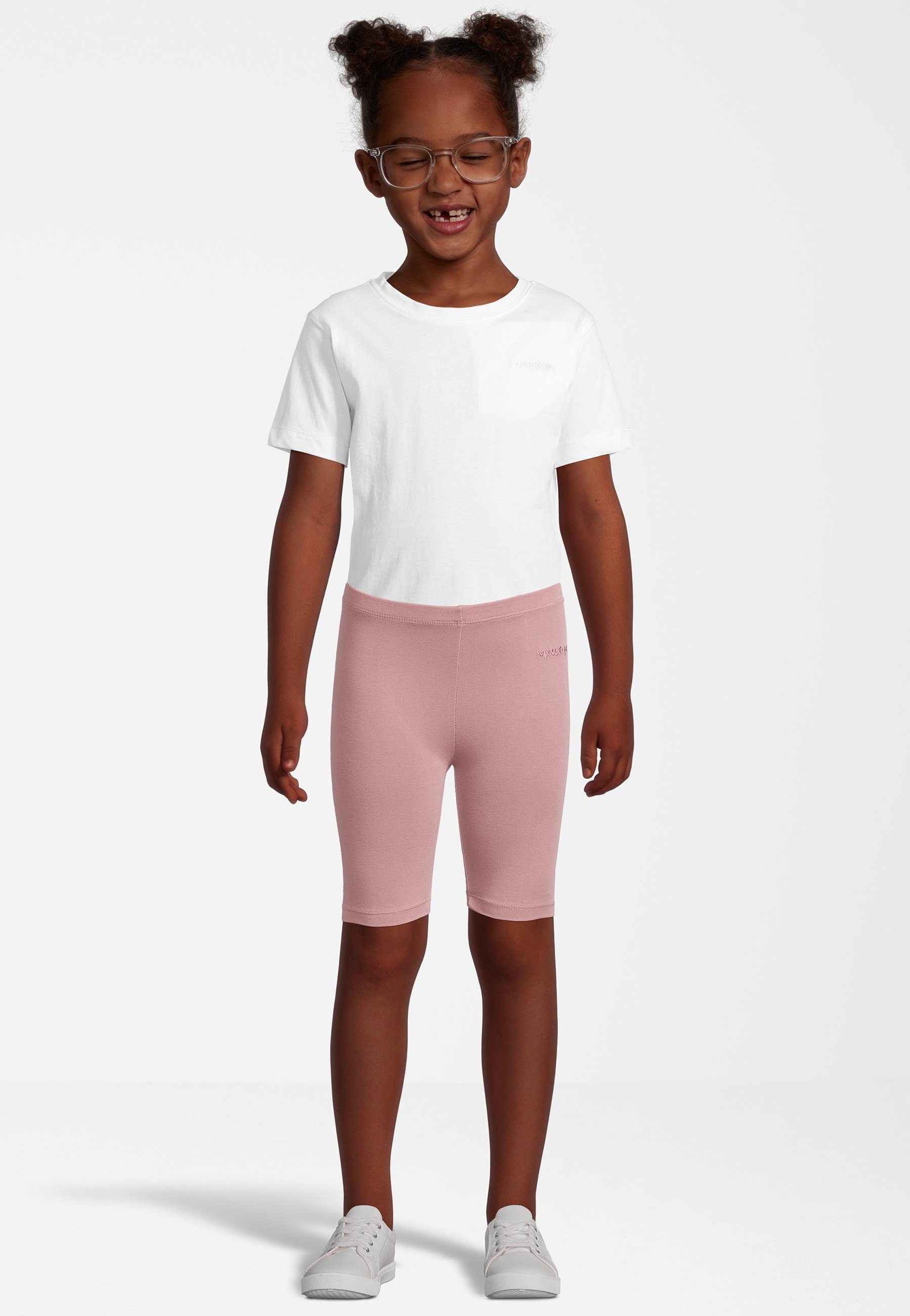 zertifizierte Bio-Baumwolle New Shorts GOTS Radler rosa Life Leggings