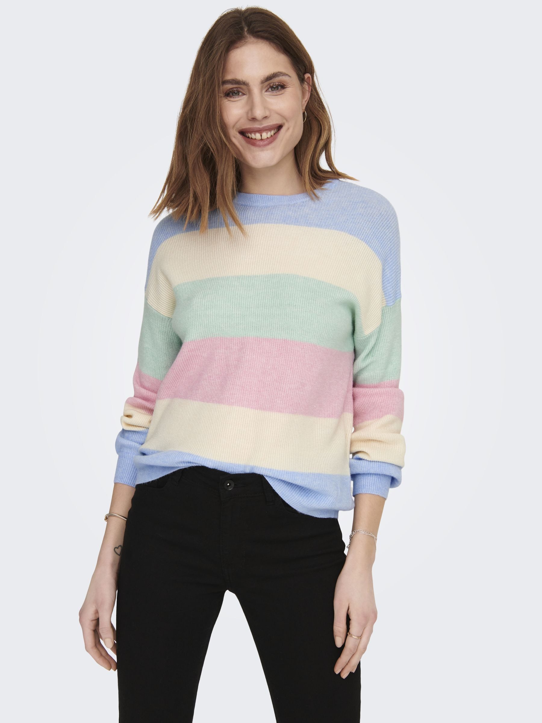 ONLY Strickpullover ONLATIA L/S STRIPE PULLOVER günstig online kaufen