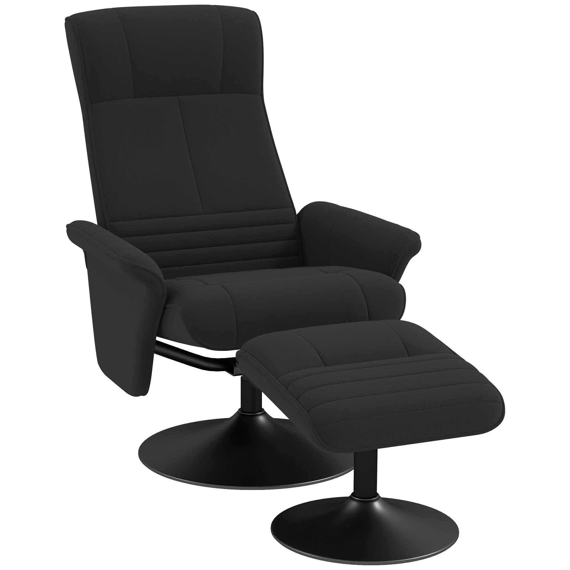 HOMCOM Relaxsessel mit Hocker Drehbarer Liegefunktion günstig online kaufen
