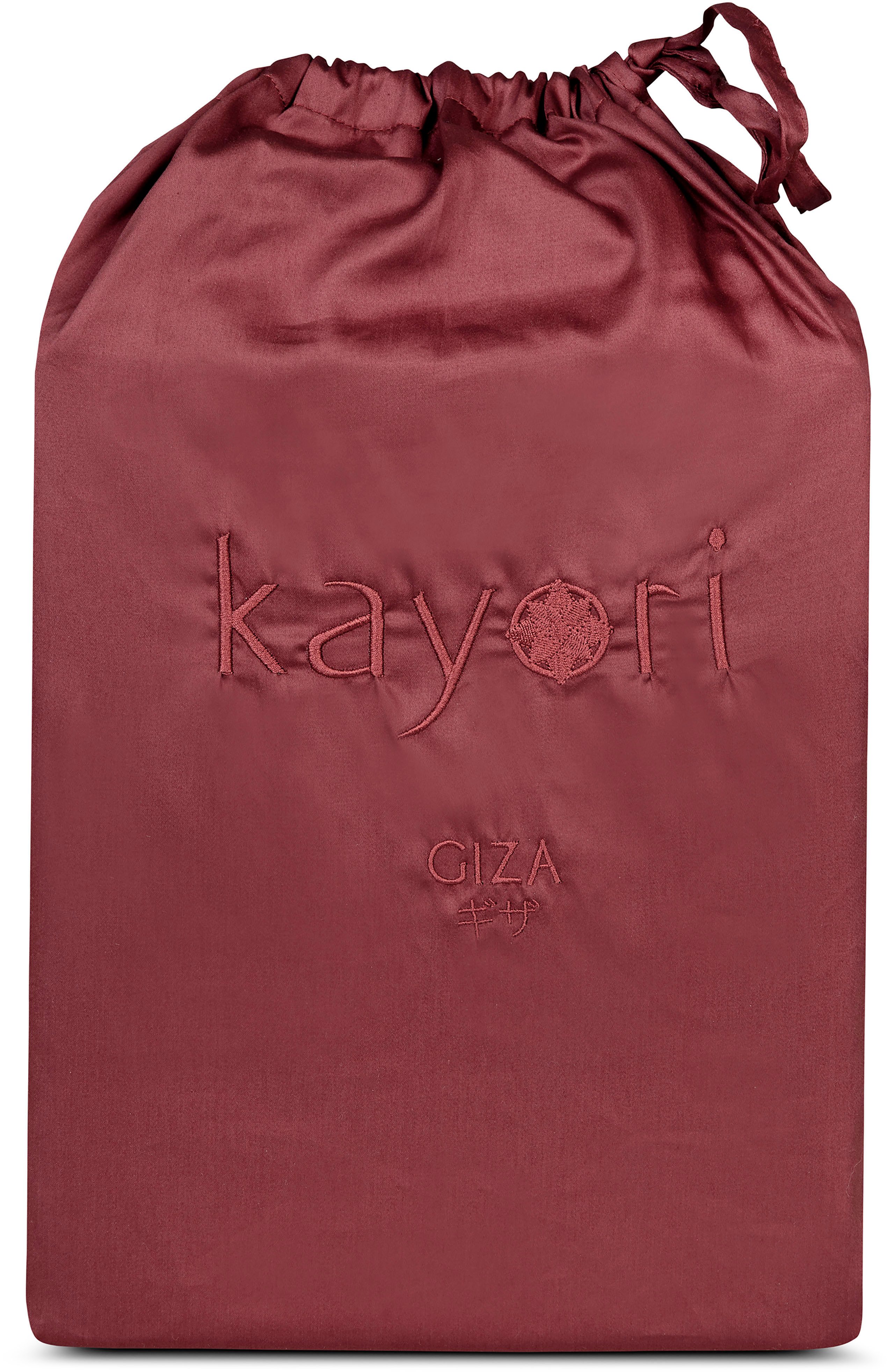 Kayori Spannbettlaken Giza, Mako-Satin, Gummizug: rundum, (1 Stück), 100% Baumwolle-Satin