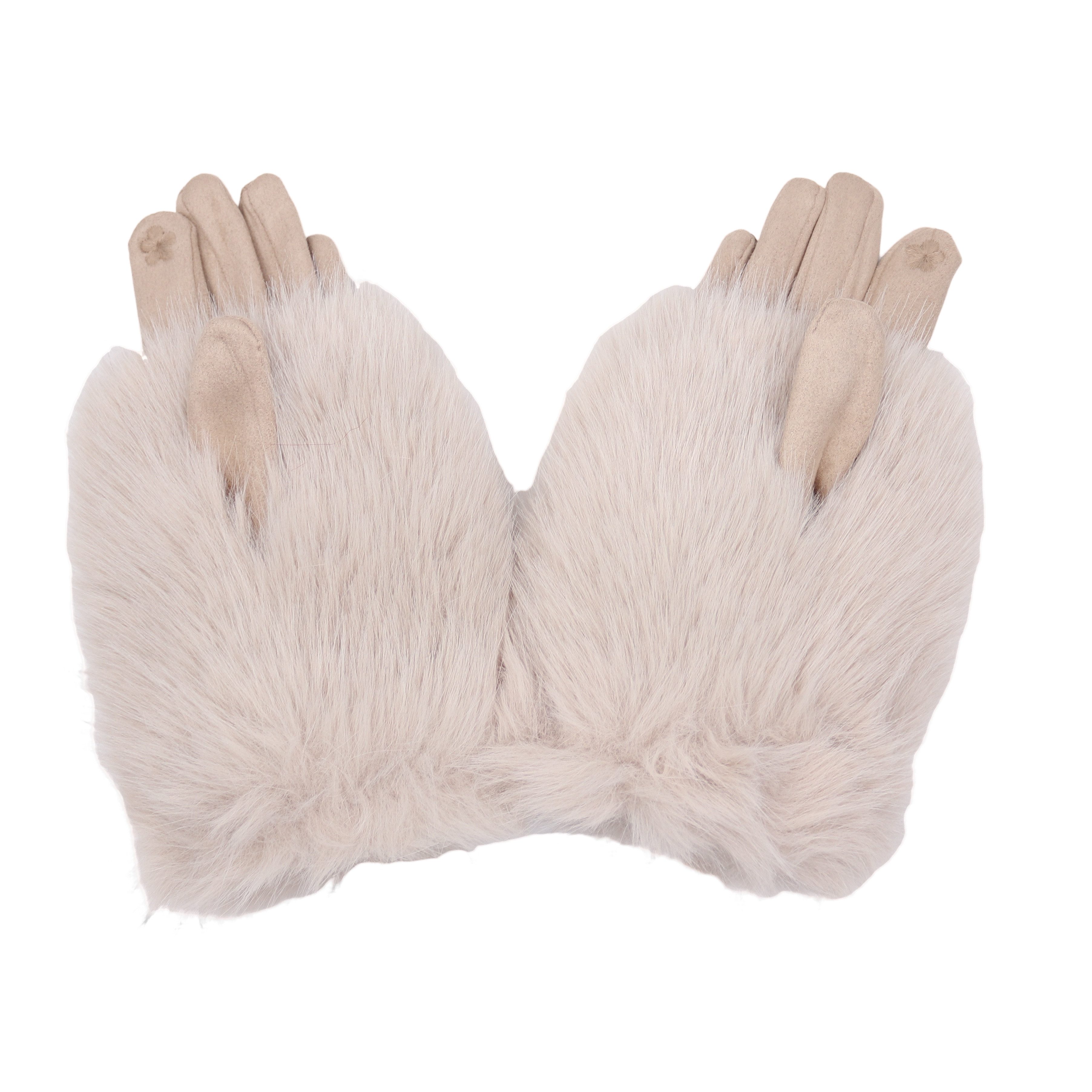 MIRROSI Thermohandschuhe Damen Handschuhe aus Kunstfell 2 in 1 Kuschelig, s günstig online kaufen