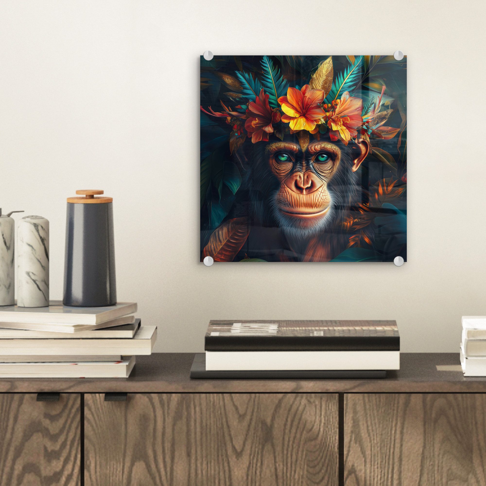 MuchoWow Acrylglasbild Schimpanse - Affe - günstig online kaufen