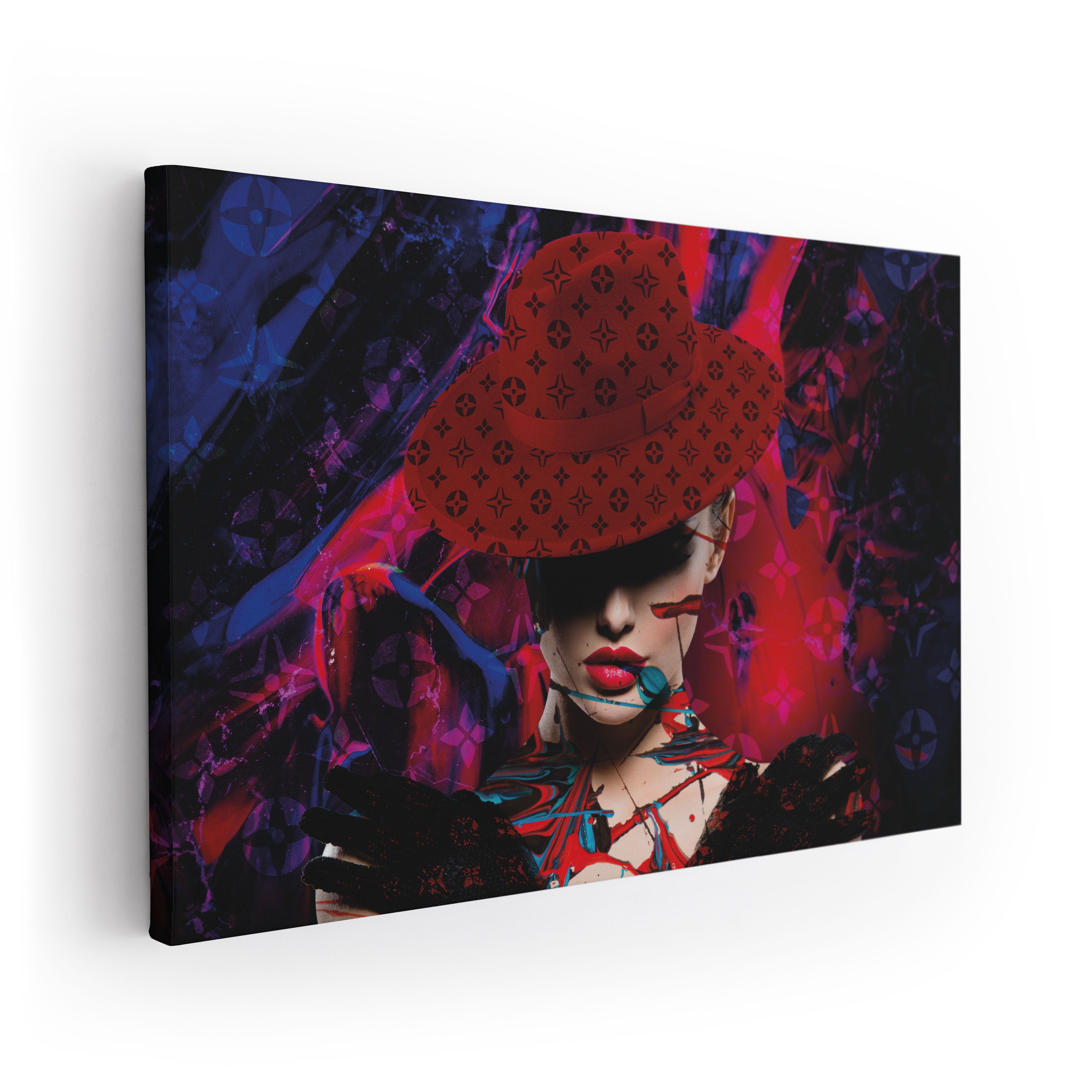 ArtMind XXL-Wandbild Red-Cap-Louis, Premium Wandbilder als Poster & gerahmte Leinwand in 4 Größen, Wall Art, Bild, moderne Kunst