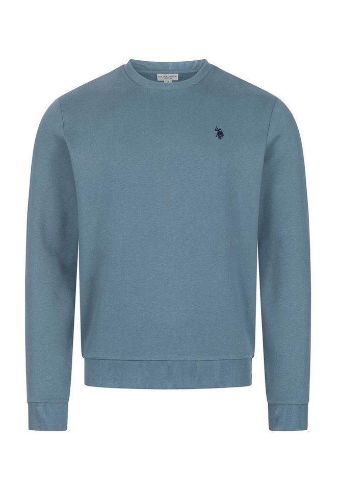 U.S. Polo Assn. Rundhalspullover USJaxxon – Herren Sweatshirt mit Rundhalsausschnitt Weiche Baumwollmischung, formstabil und mit Logo-Stickerei