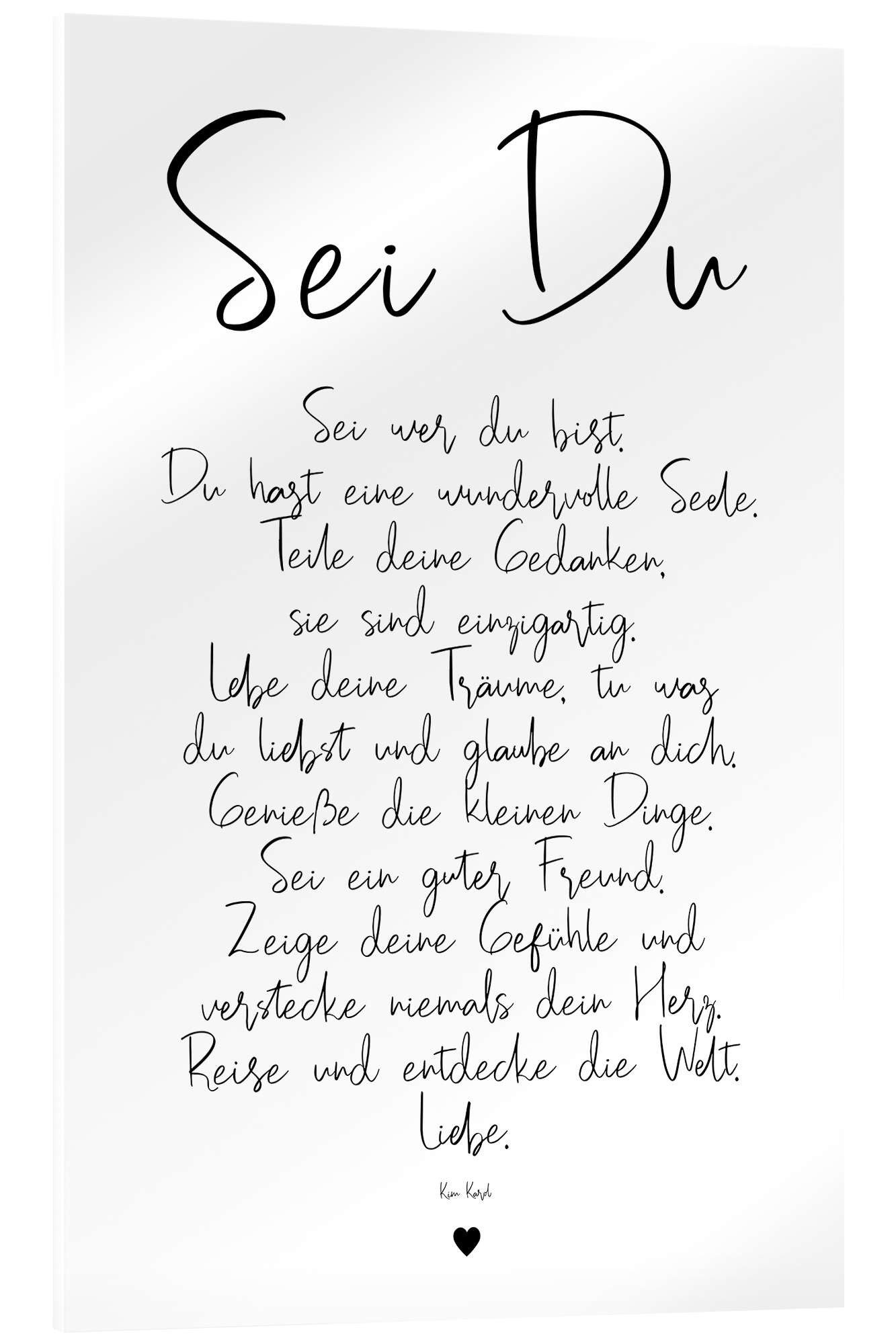 Posterlounge Wandbild Sei Du - ein Gedicht, Ohkimiko, erhältlich als Poster, Leinwandbild, Wandsticker oder Acrylglasbild
