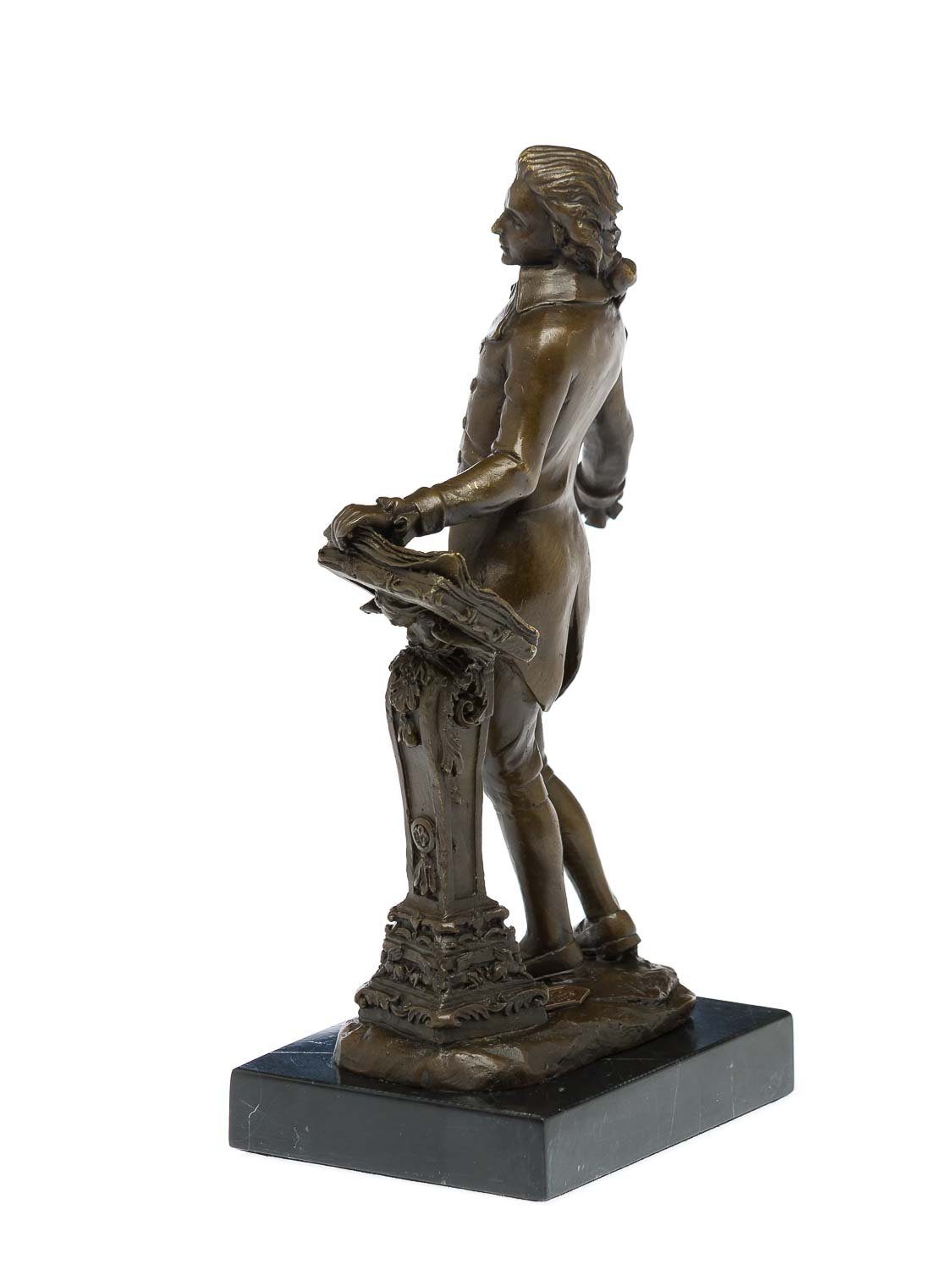 Komponist Figur Skulptur Bronzeskulptur Redner Bronze Dichter Bronzestatue Aubaho Anti