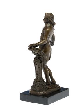 Aubaho Skulptur Bronzestatue Dichter Bronzeskulptur Komponist Bronze Redner Figur Anti