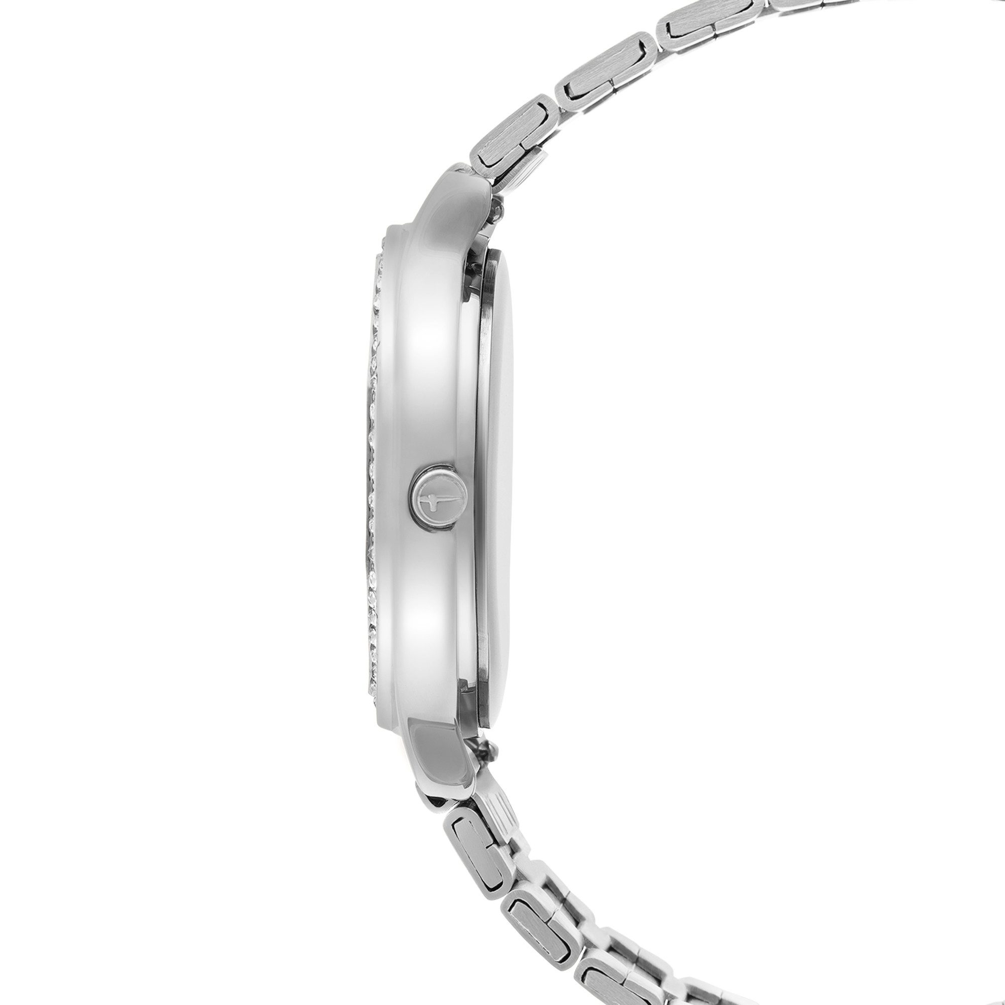 Tamaris Quarzuhr TT-0195-MQ, Armbanduhr, Damenuhr, Edelstahlarmband, analog, Zirkonia (synth)