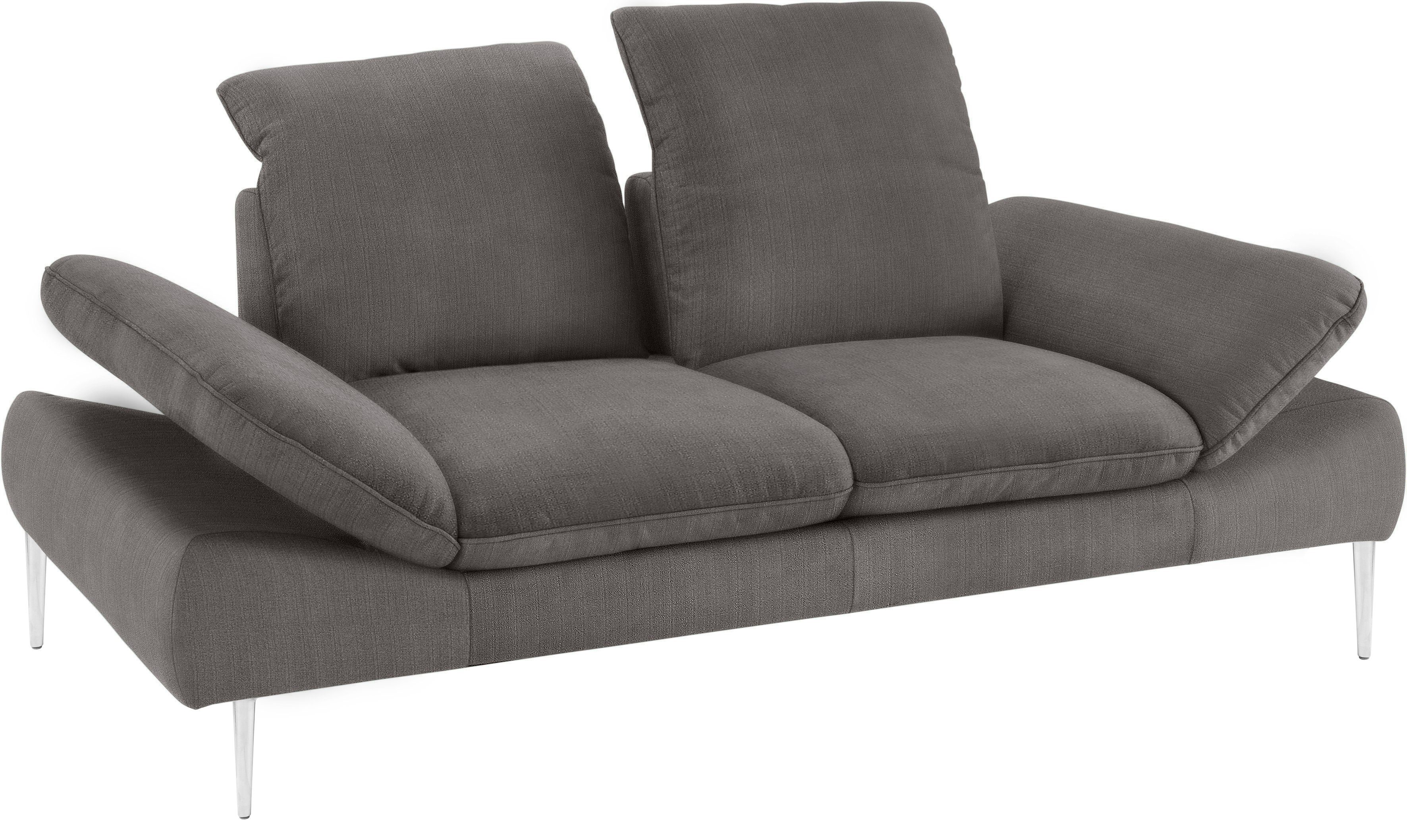 W.SCHILLIG 2-Sitzer enjoy&MORE, 202 mit silber Sitztiefenverstellung, Breite matt, cm Füße