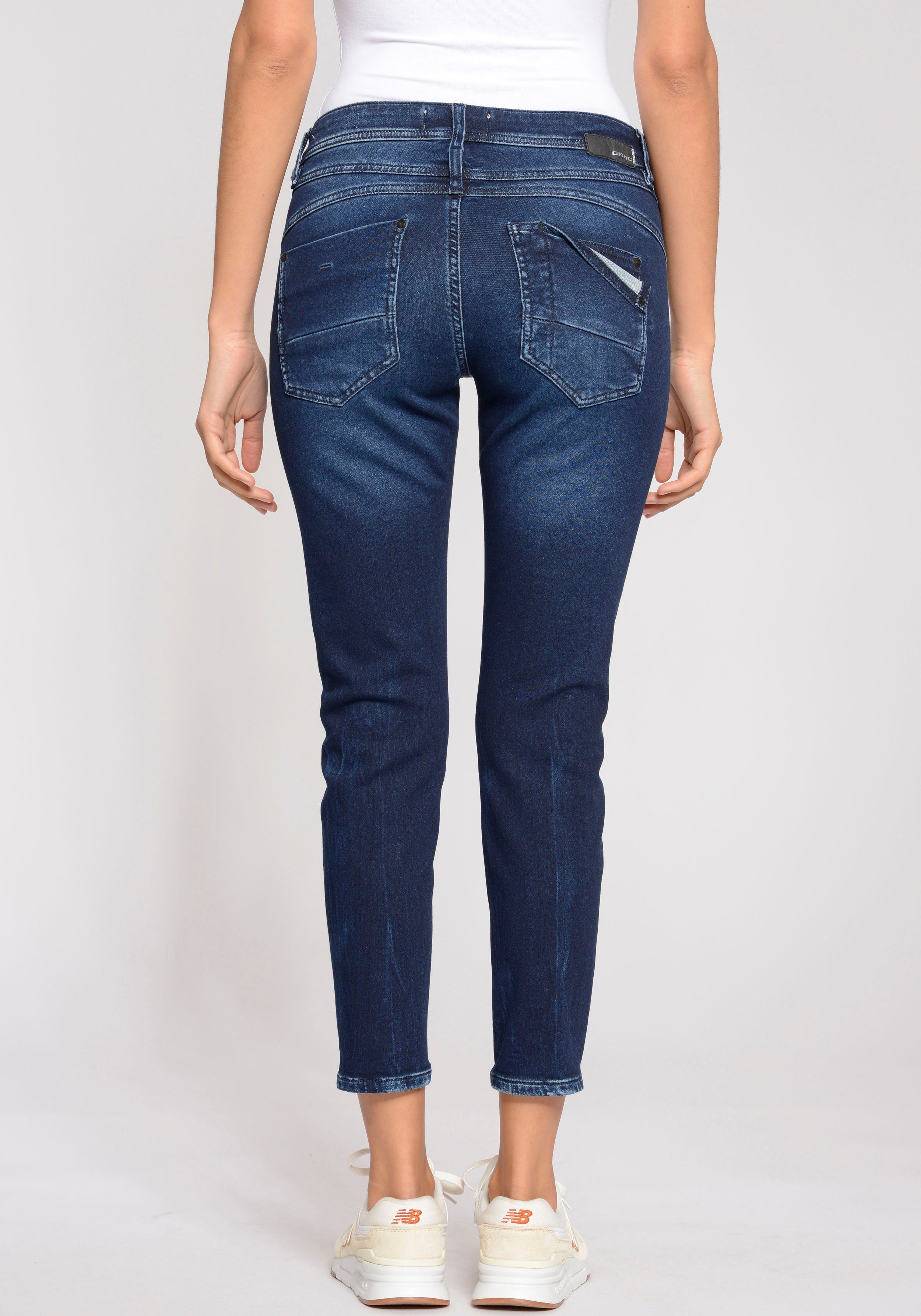 GANG Relax-fit-Jeans 94Amelie Cropped, Relaxed mittlerer Fit Leibhöhe cropped-Beinlänge und mit Jeans