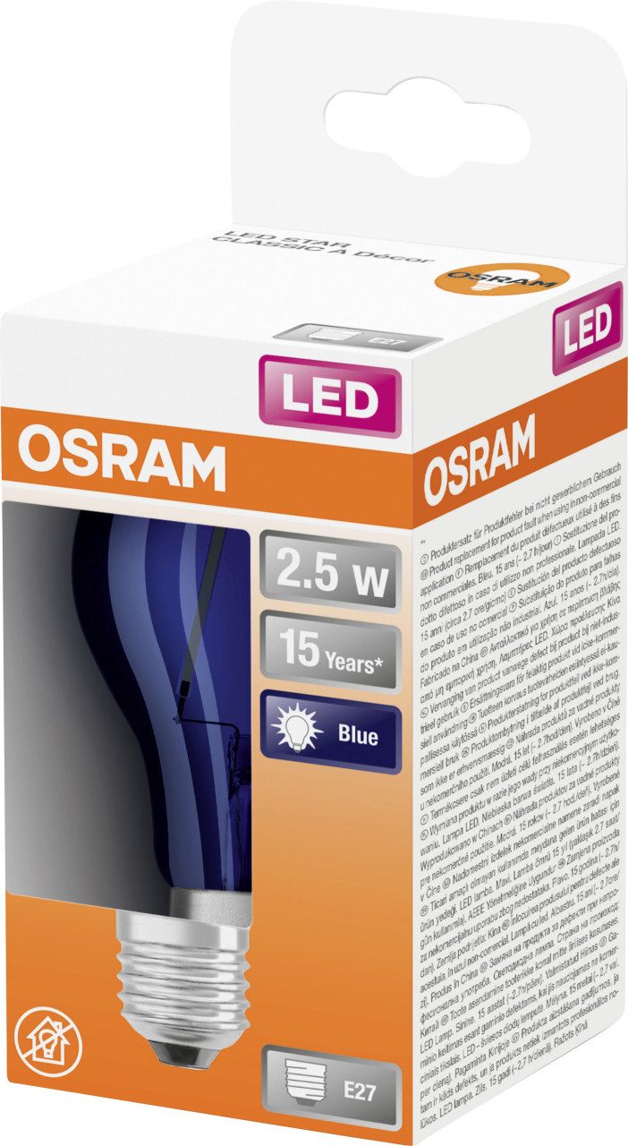 Osram LED-Leuchtmittel Osram LED Leuchtmittel Star Classic A 15 Decor E27, Nicht dimmbar