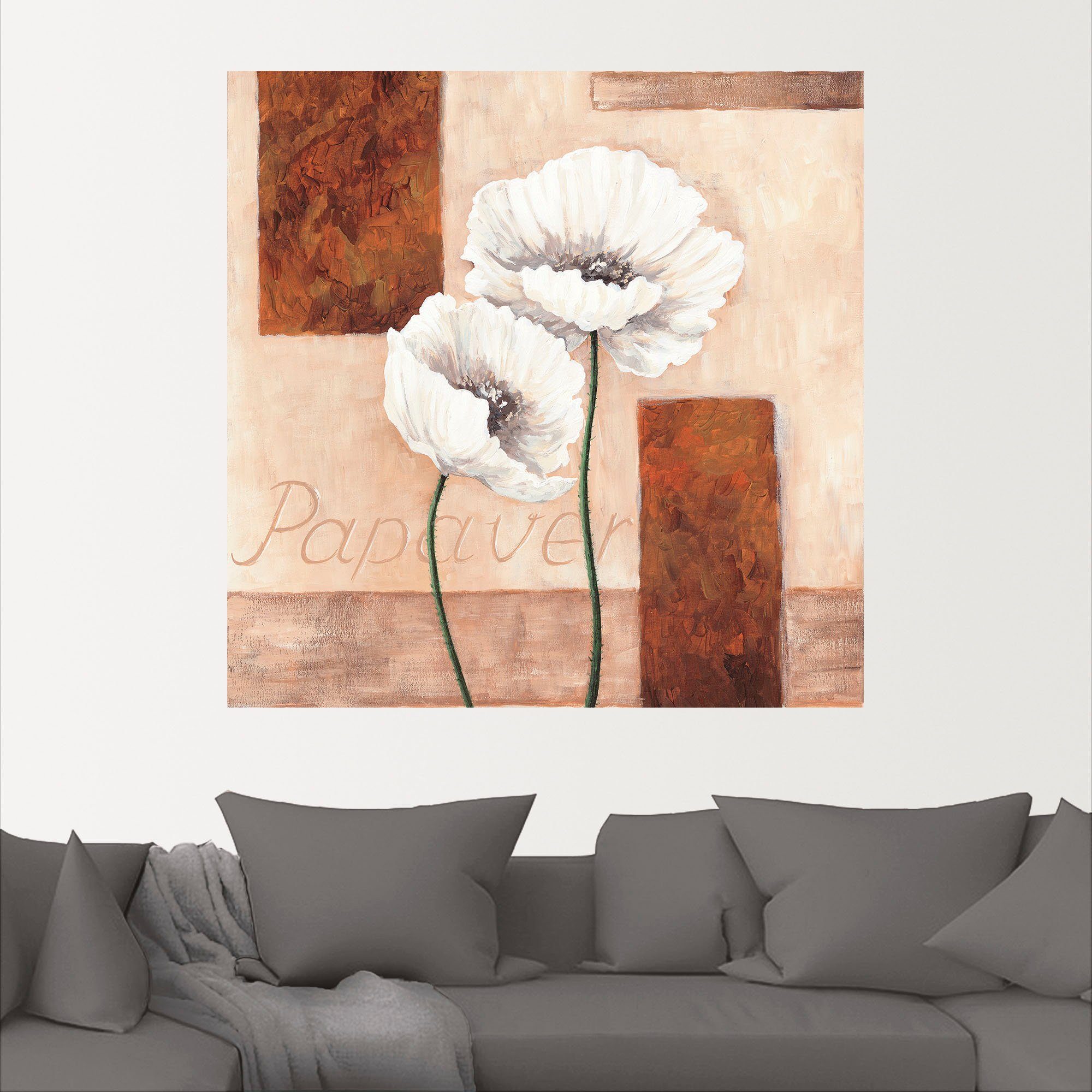 Artland Wandbild »Papaver - Mohnblumen«, Blumenbilder (1 Stück), in vielen Größen & Produktarten - Alubild / Outdoorbild für den Außenbereich, Leinwandbild, Poster, Wandaufkleber / Wandtattoo auch für Badezimmer geeignet-kaufen
