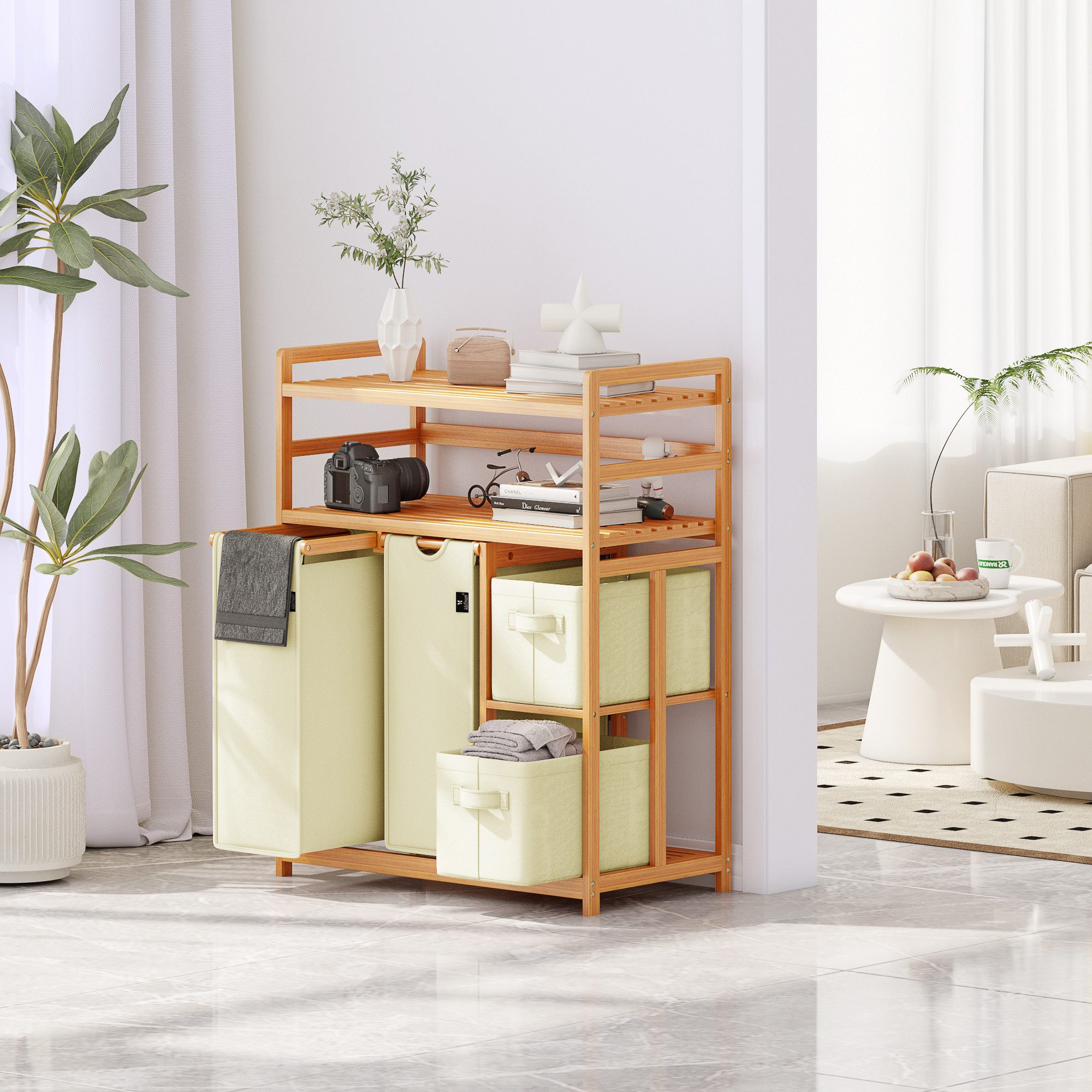 AdelDream(BTWX8GZZ) Wäschekorb AdelDream 140L Wäschekorb mit Korb und Ablag günstig online kaufen