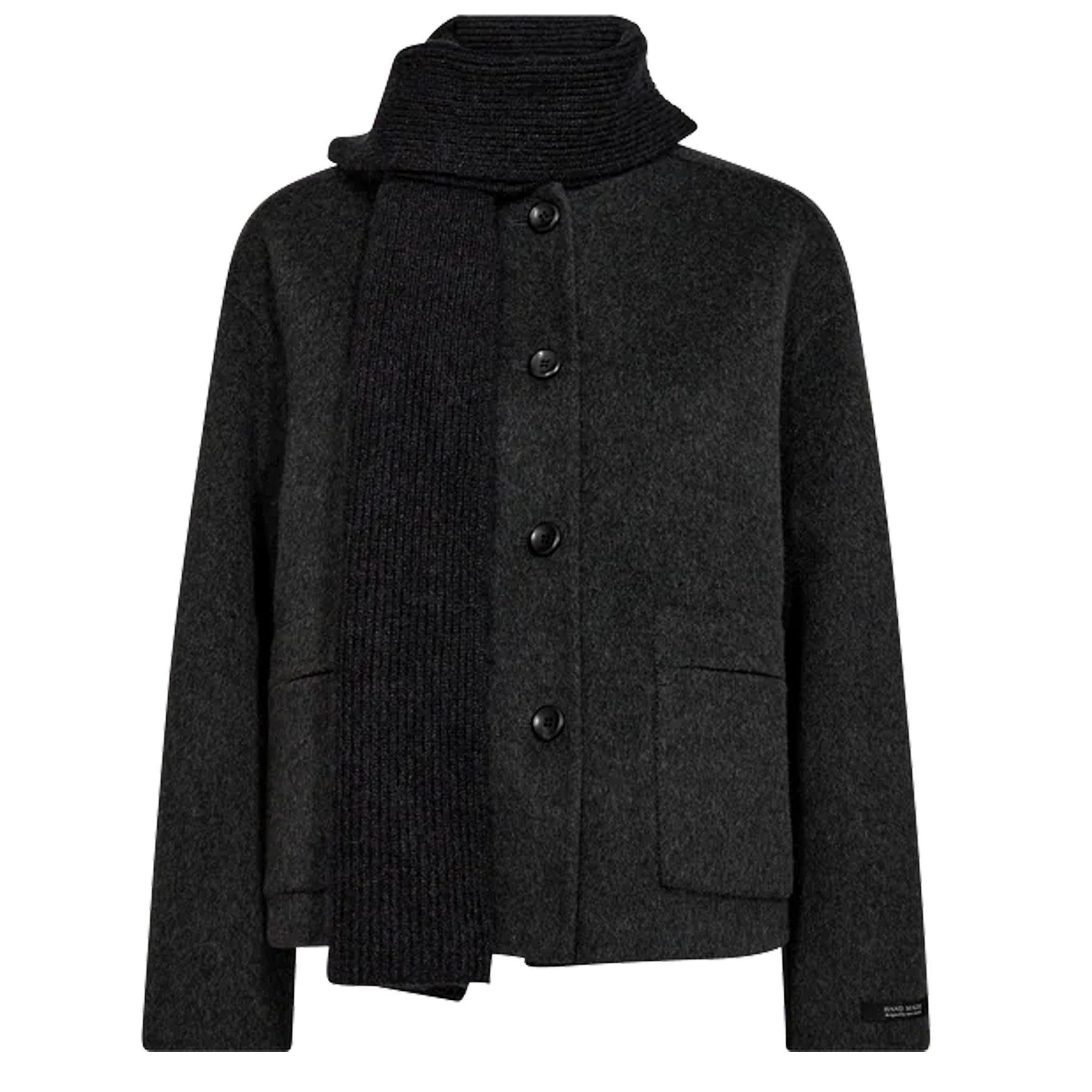 Mos Mosh Blouson MOS MOSH Jacke MARIA LOISA mit Wolle - Grau