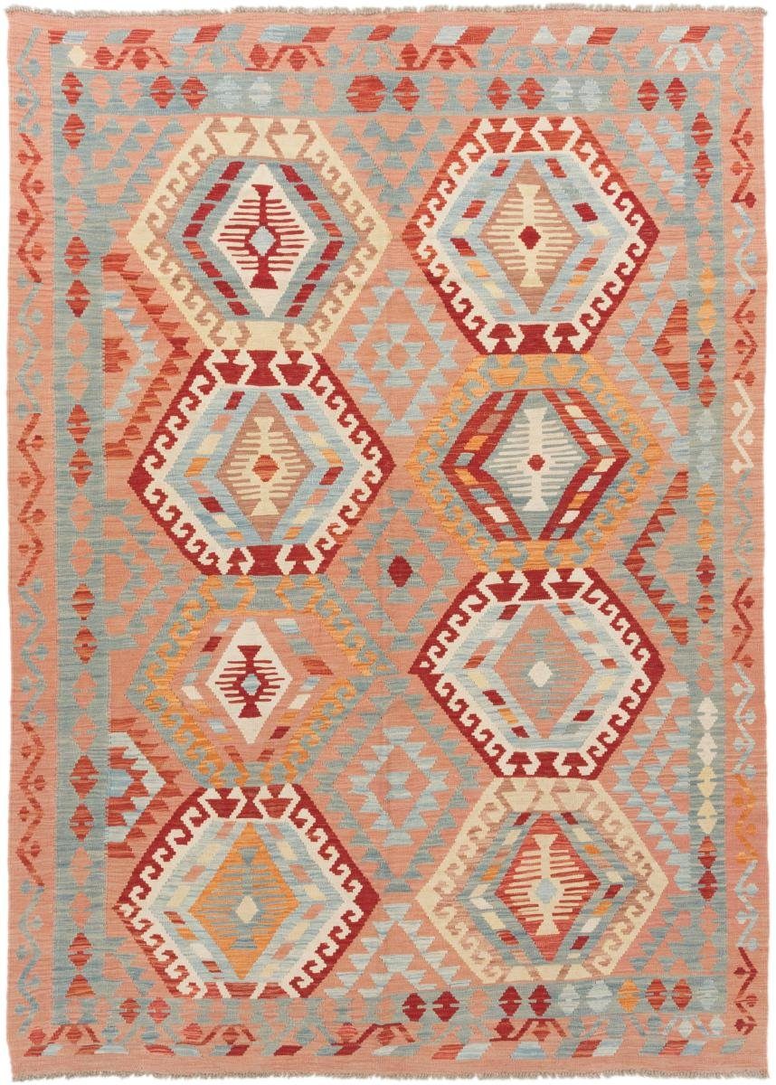 Orientteppich Kelim Afghan 204x286 Handgewebter Orientteppich, Nain Trading, rechteckig, Höhe: 3 mm