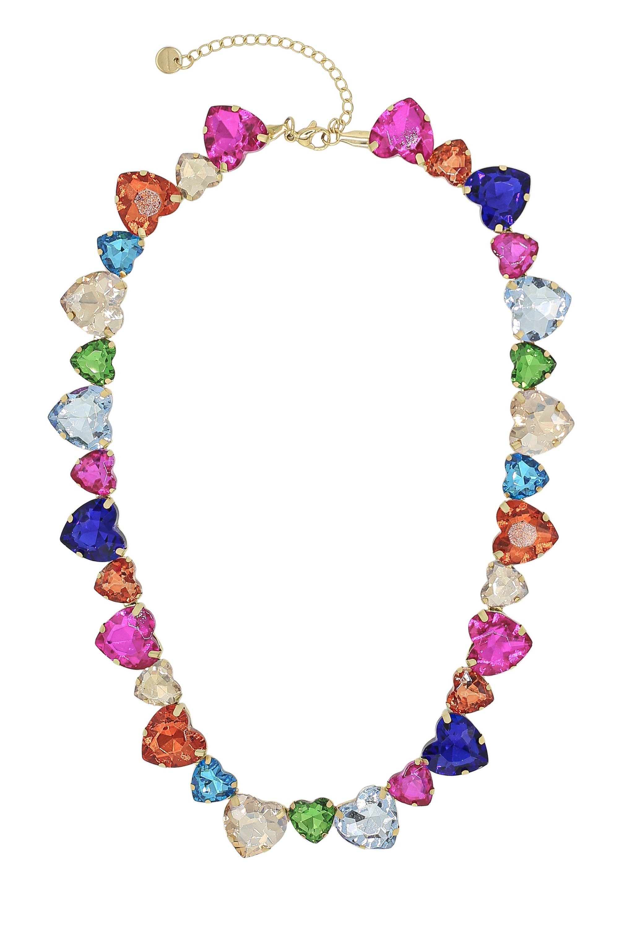 COLLEZIONE ALESSANDRO Kette mit Anhänger Heartshine, mit funkelnden Glasherzen