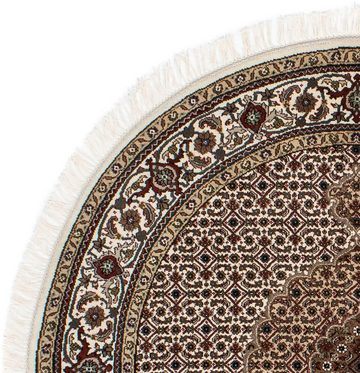 Orientteppich Perser - Täbriz rund - 148 x 147 cm - mehrfarbig, morgenland, rund, Höhe: 10 mm, Wohnzimmer, Handgeknüpft, Einzelstück mit Zertifikat