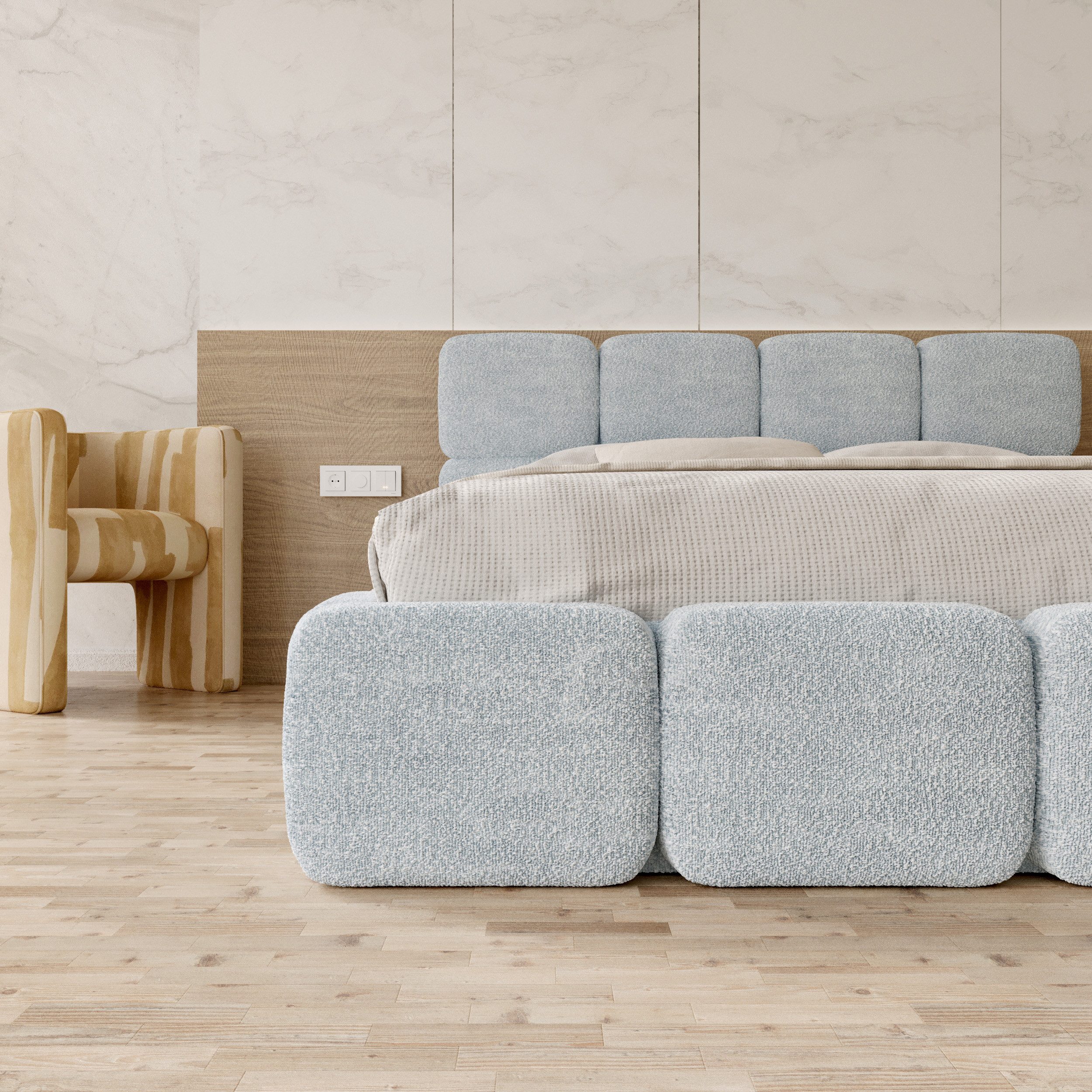 FDM Polsterbett CLOUDY Bettgestell Bett 140x200, günstig online kaufen
