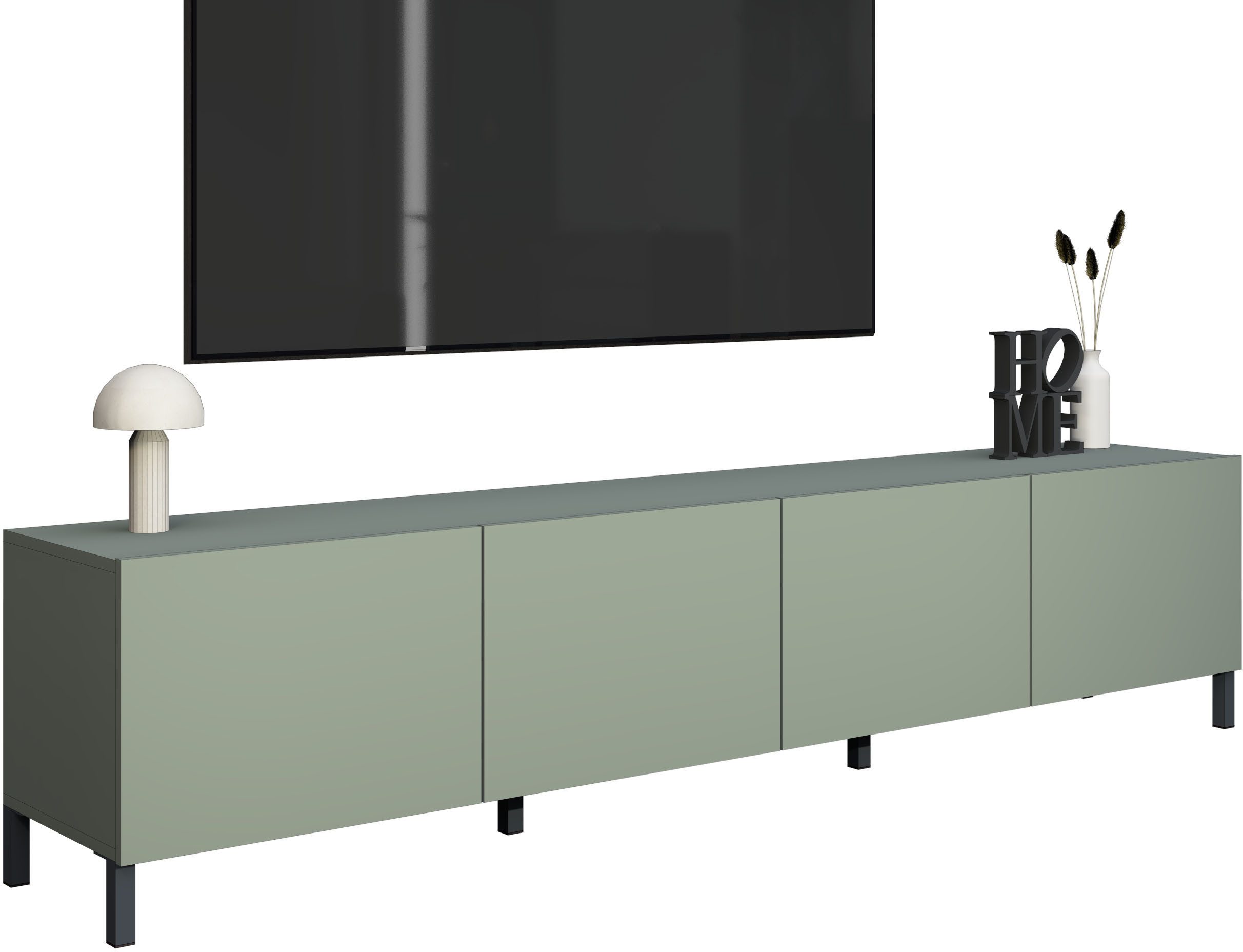 borchardt Меблі Lowboard, Metallfüße, grifflose Optik