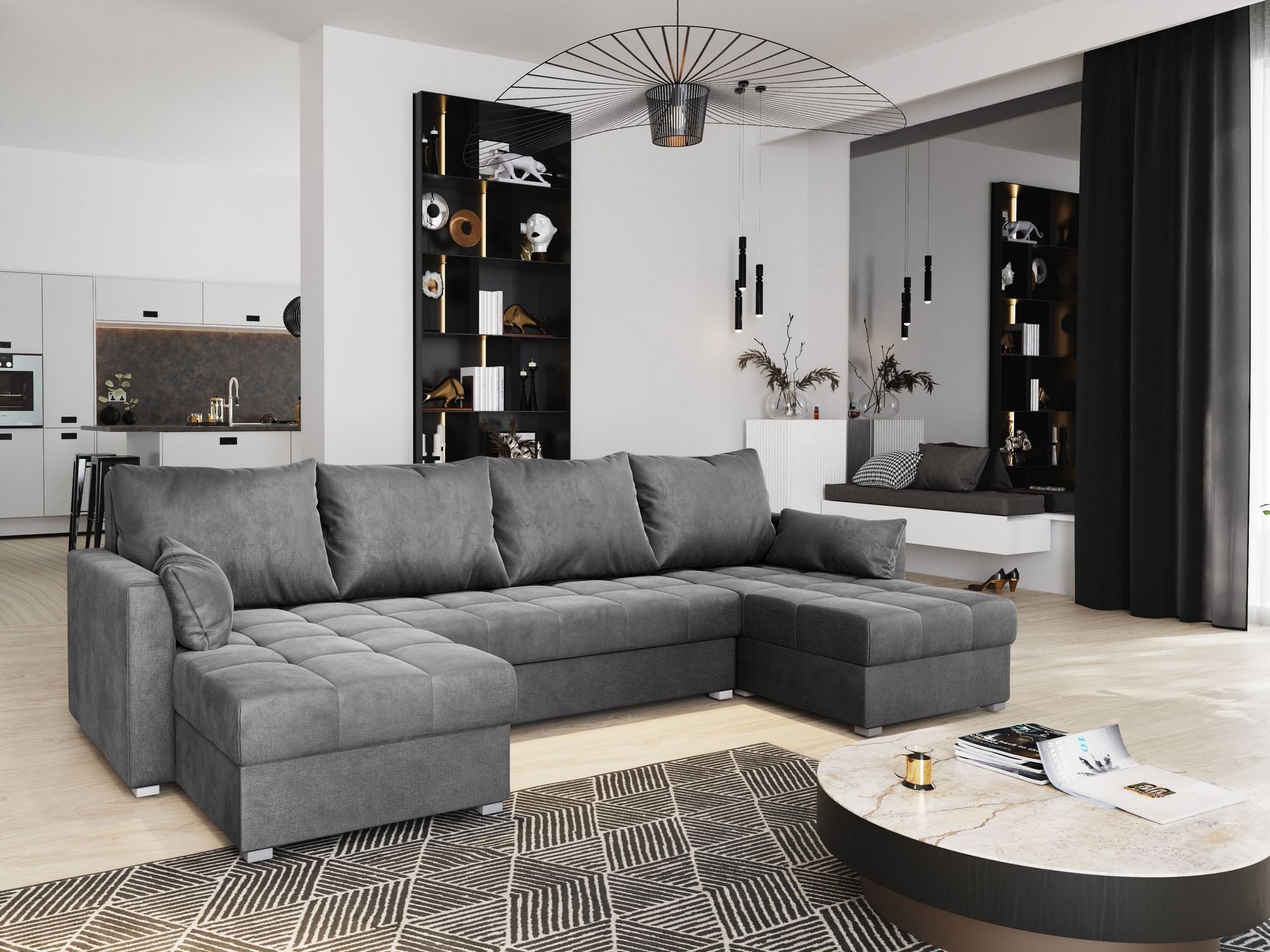 Masseno Ecksofa NAKO mit Schlaffunktion U-Form, günstig online kaufen