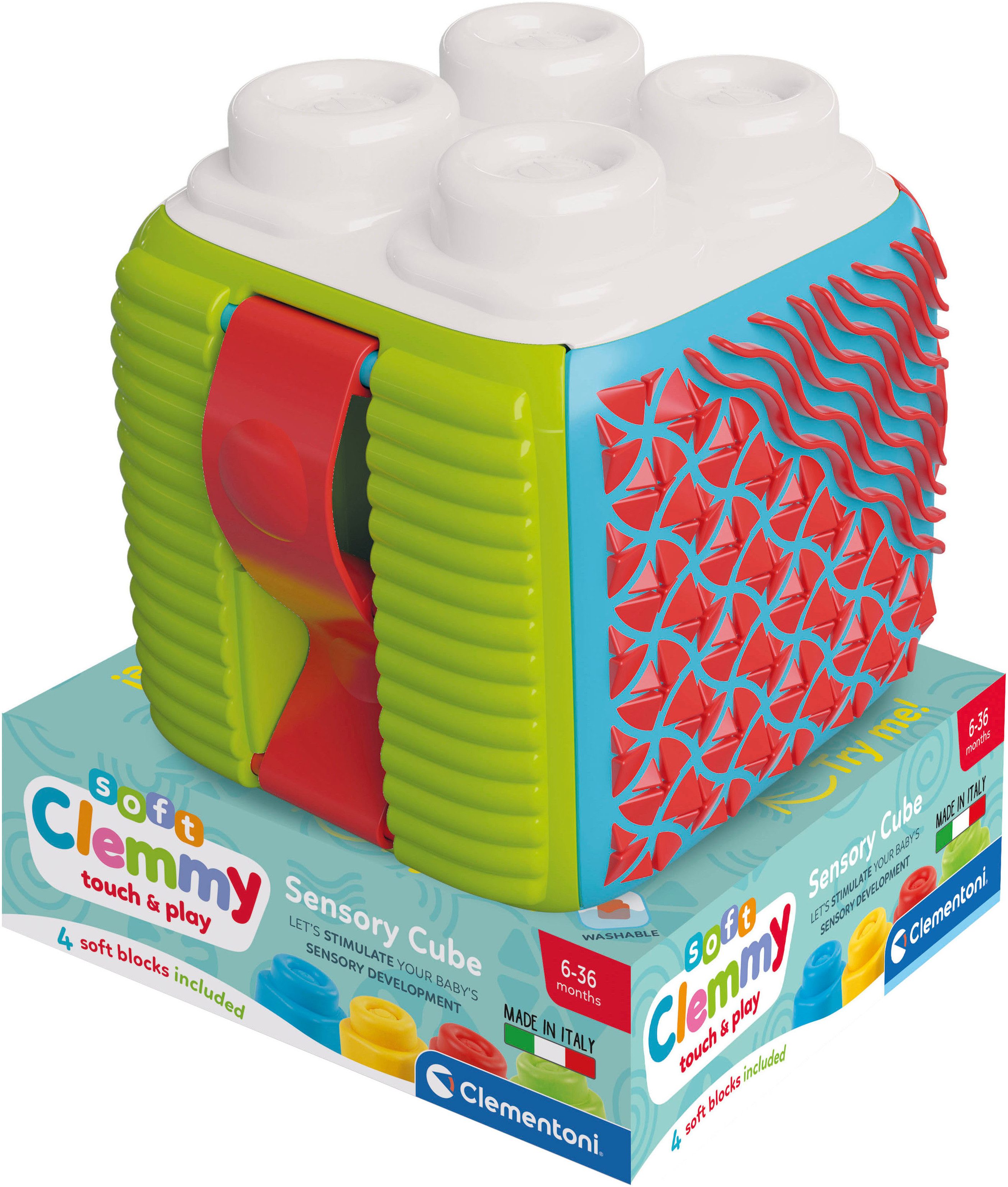 Clementoni® Clemmy, Sensorischer Würfel Konstruktions-Spielset, Made in Europe