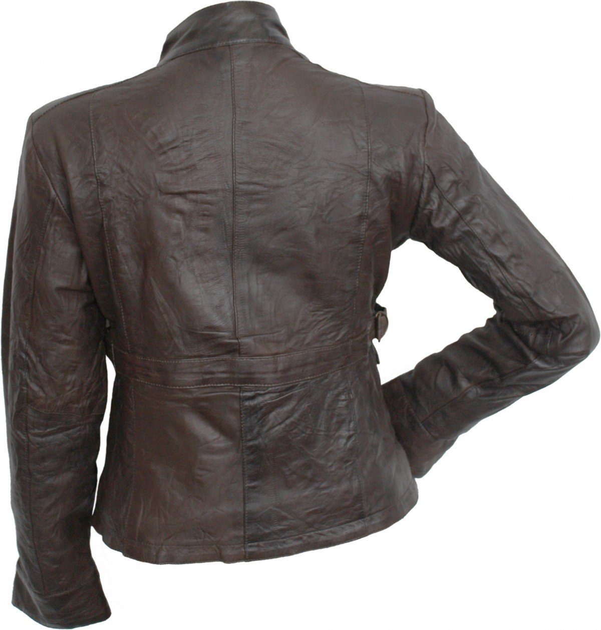 German Wear Lederjacke Trend 406J Damen Lederjacke Jacke aus Lamm Nappa Leder Braun