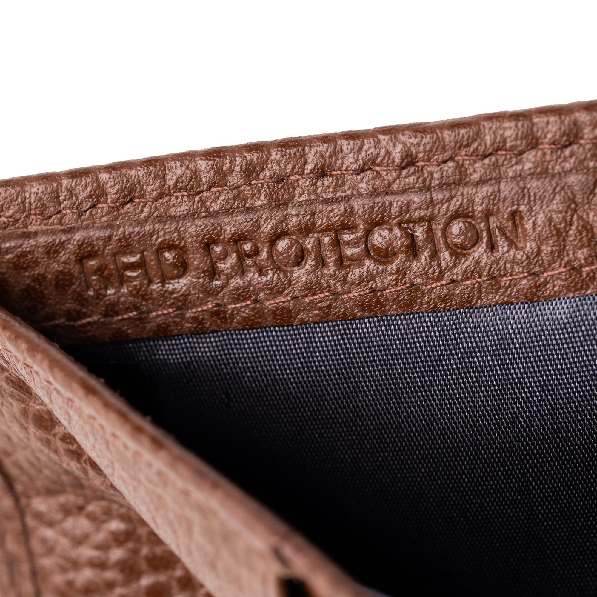 Geldbörse Leather, brown Bologna Lazarotti Leder
